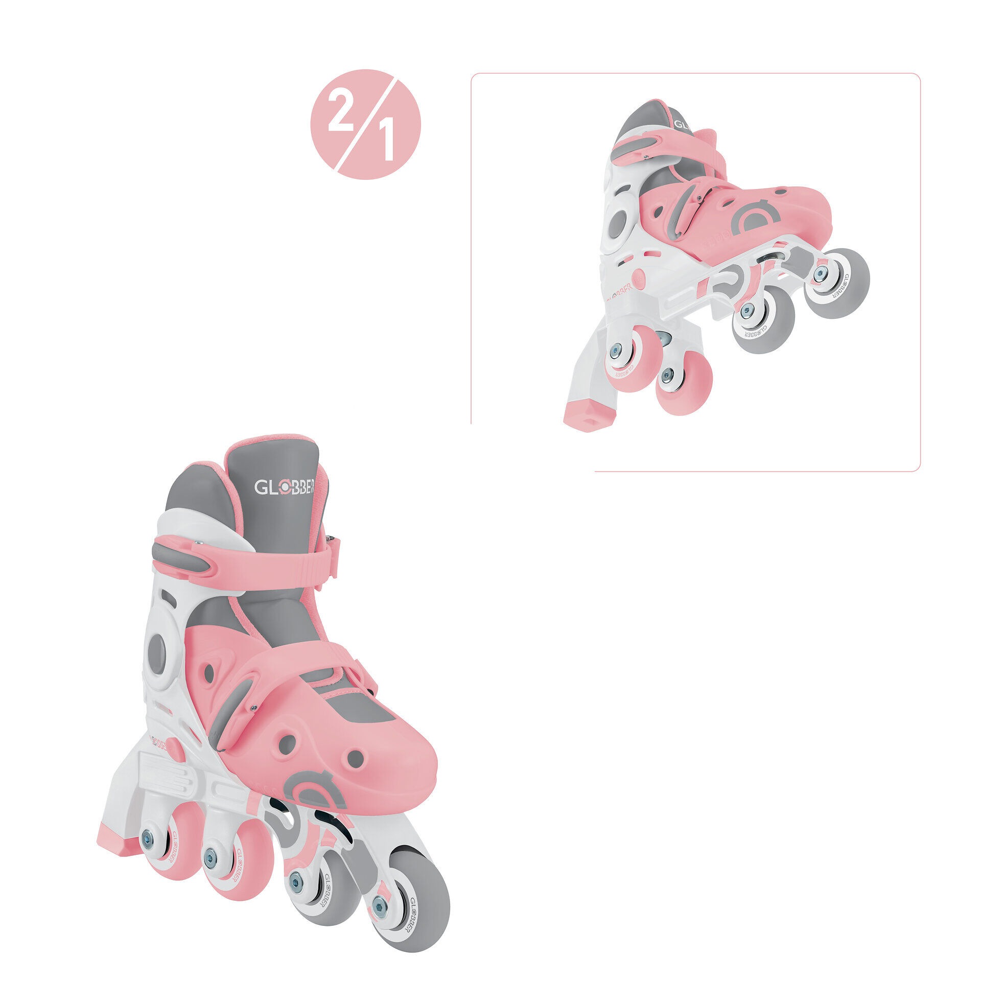 Globber Inlineskates »LEARNING SKATES 2in1, Gr. 30,33«
