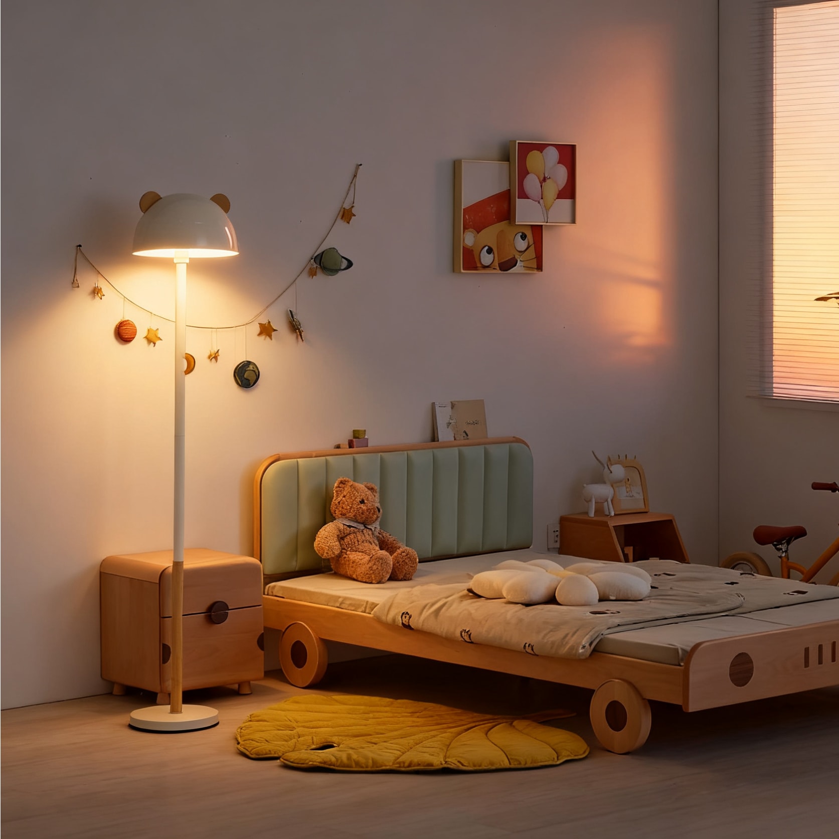 OTTO home Stehlampe »Alinn« E27 1 Stk. ideale Kinderzimmerleuchte, H: 1,4m, Lampe Leuchte mit Öhrchen