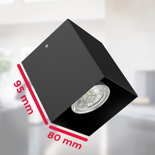 B.K.Licht LED Aufbaustrahler, 1 flammig-flammig, Aufbauleuchte, Deckenspot,  Strahler, Deckenlampe, metall, schwarz online kaufen | mit 3 Jahren XXL  Garantie