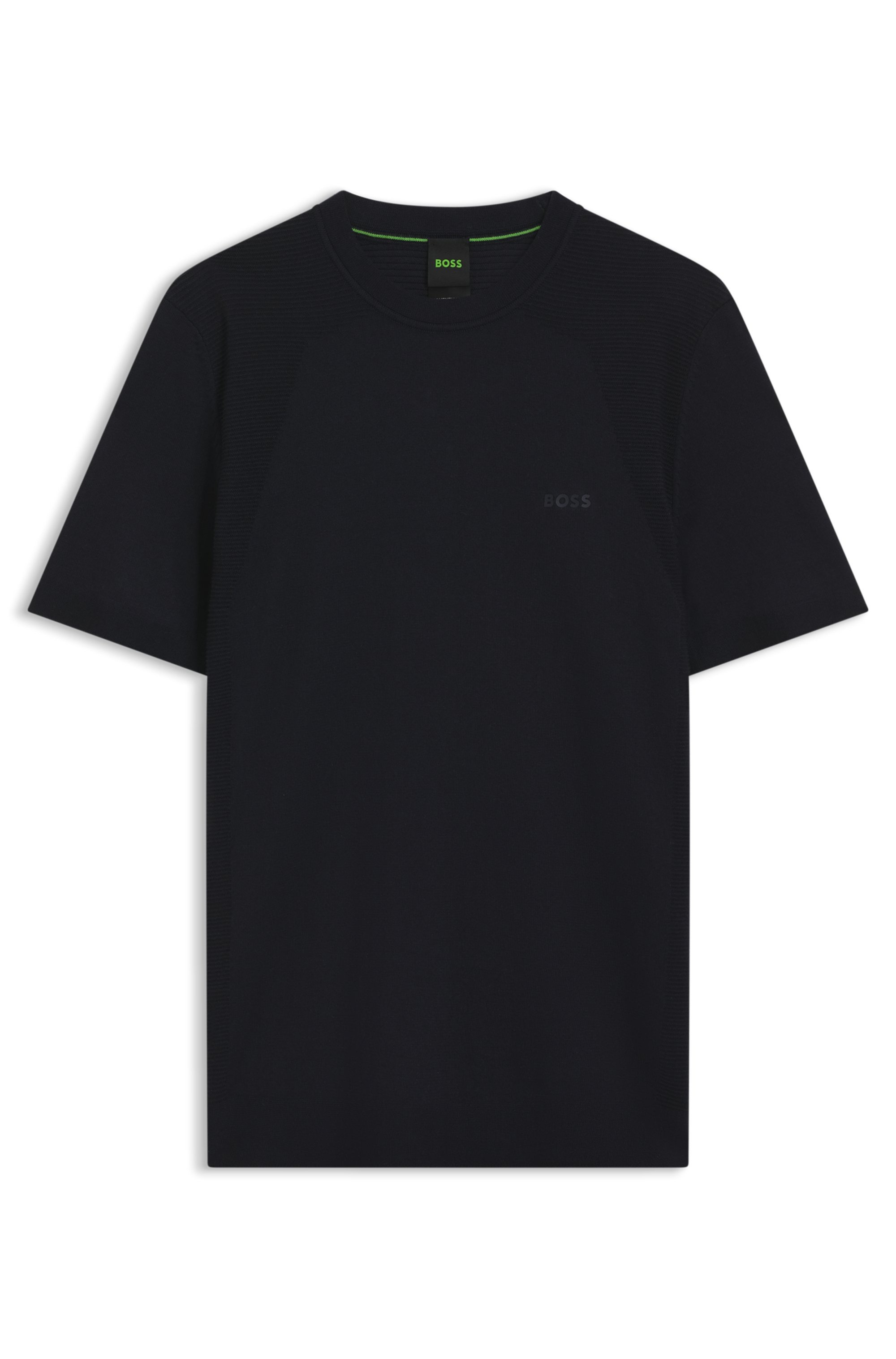BOSS GREEN Kurzarmpullover »KN_Momentum-Lite TS« Kurzarm, Regular Fit, Baumwollmischung