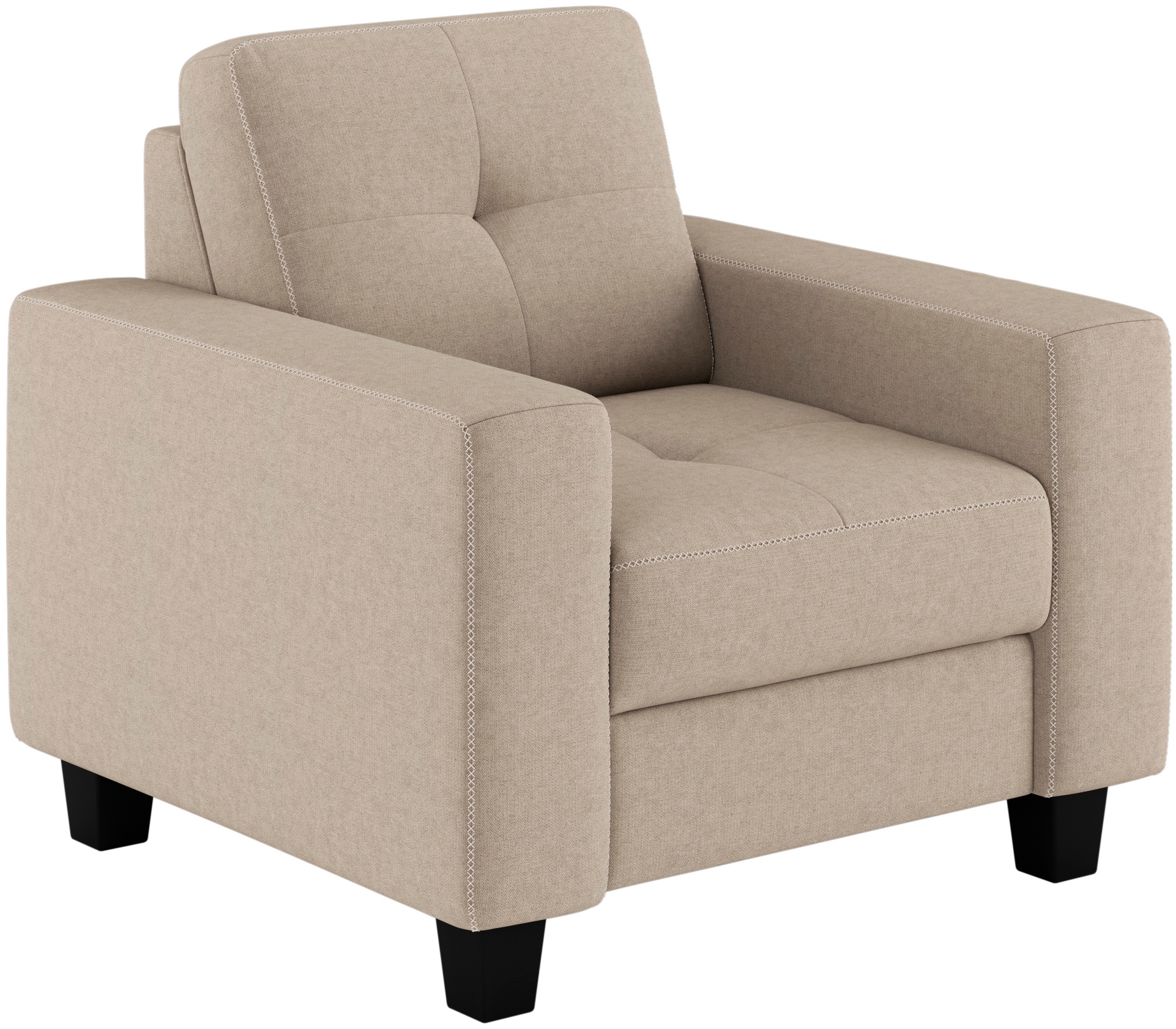 Places of Style Sessel »Varese«, Kreuznaht in beige