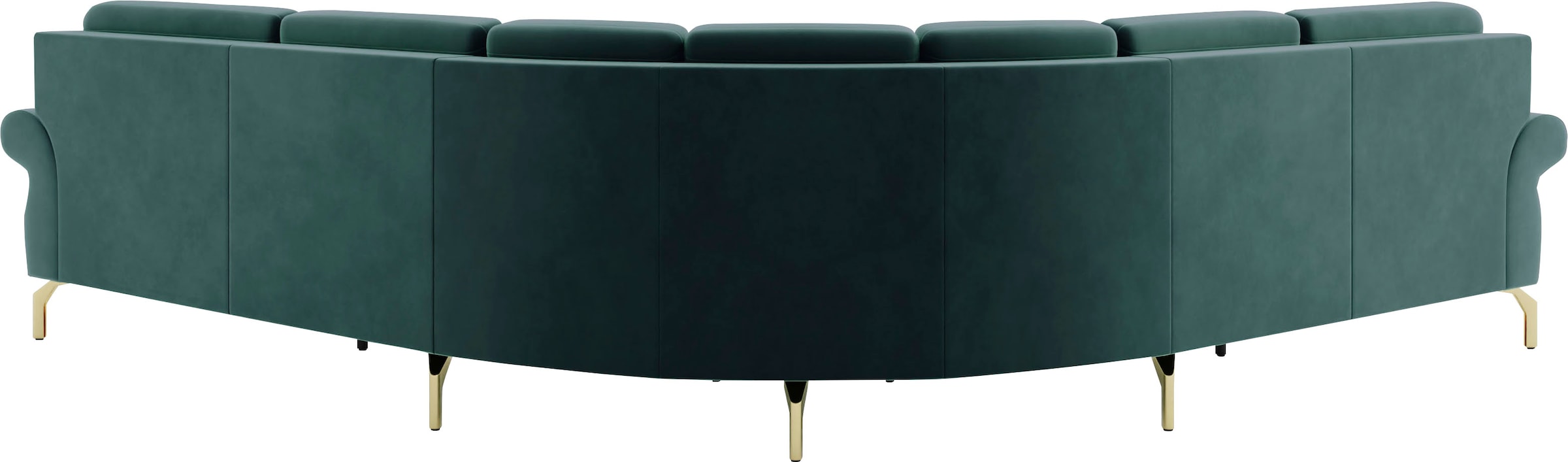 sit&more Ecksofa »Orient 1 L-Form«, inkl. 4 Zierkissen mit Strass-Stein, goldfarbene Metallfüße