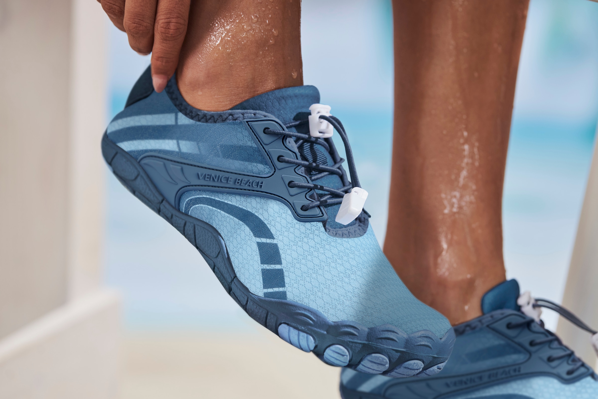 Venice Beach Aquaschuh, mit Kordelzug, Badeschuh, Slipper, Wasserschuh, Unisex VEGAN