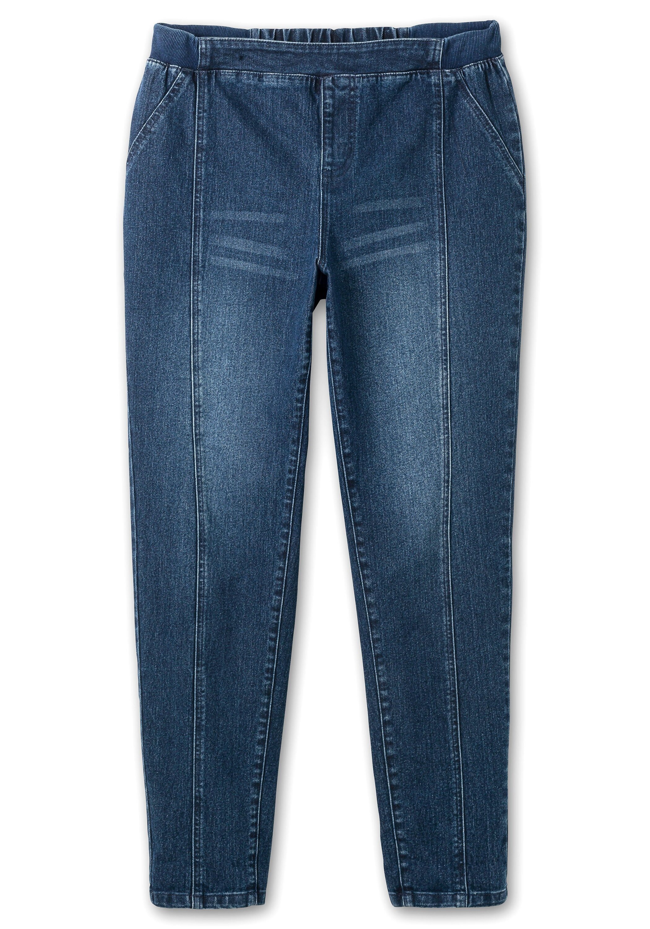 Sheego Schlupfjeans »Jeans mit modischen Zier- und Teilungsnähten«