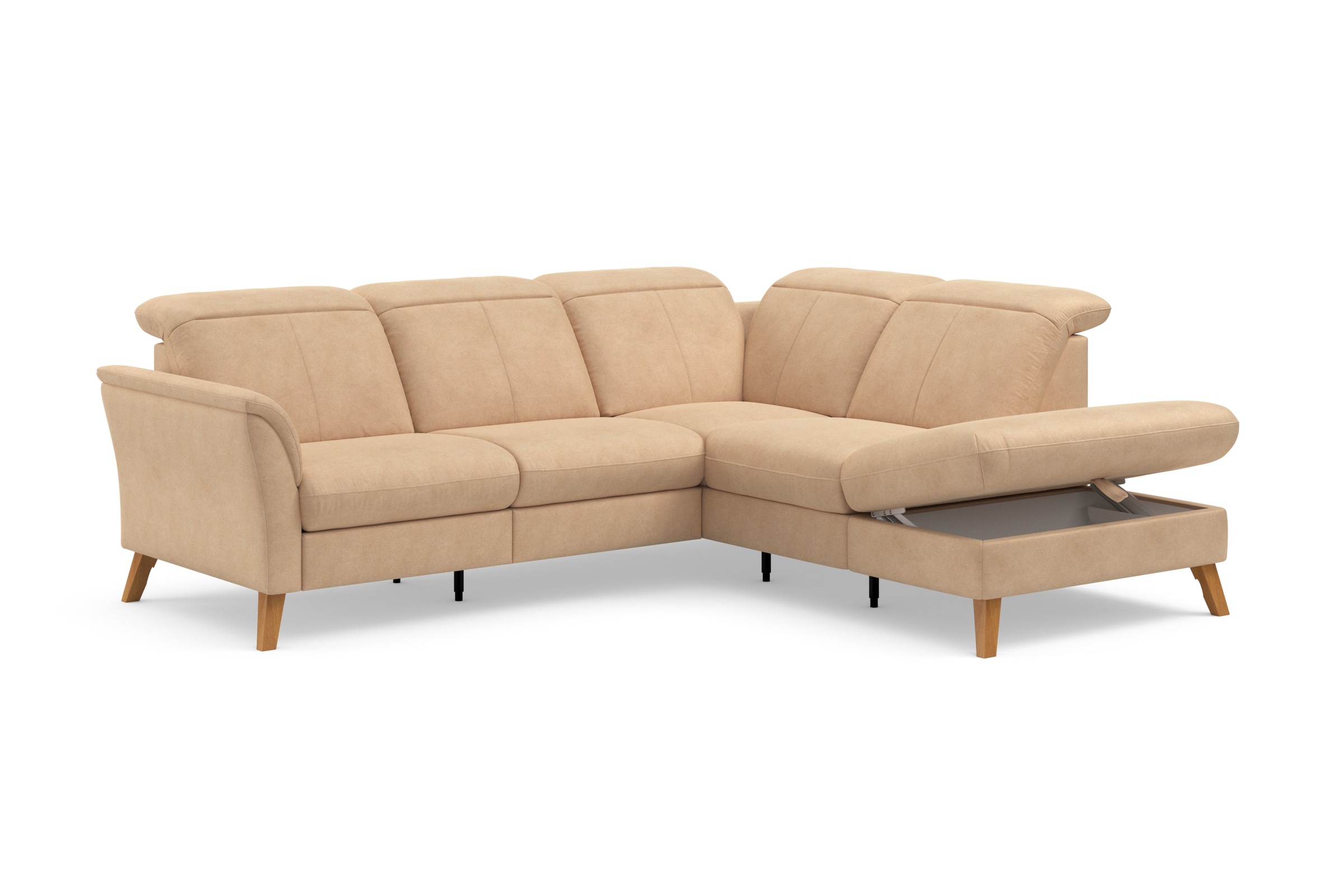 sit&more Ecksofa »Romero L-Form«, wahlweise mit oder ohne TV-Funktion, Bettfunktion, Bettkasten