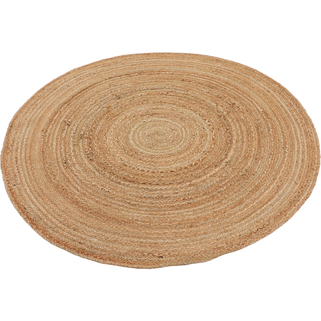 carpetfine Teppich »Nele  Juteteppich Naturfaser«, rund, geflochtener Wendeteppich aus 100%Jute, in rund und oval, viele Größen