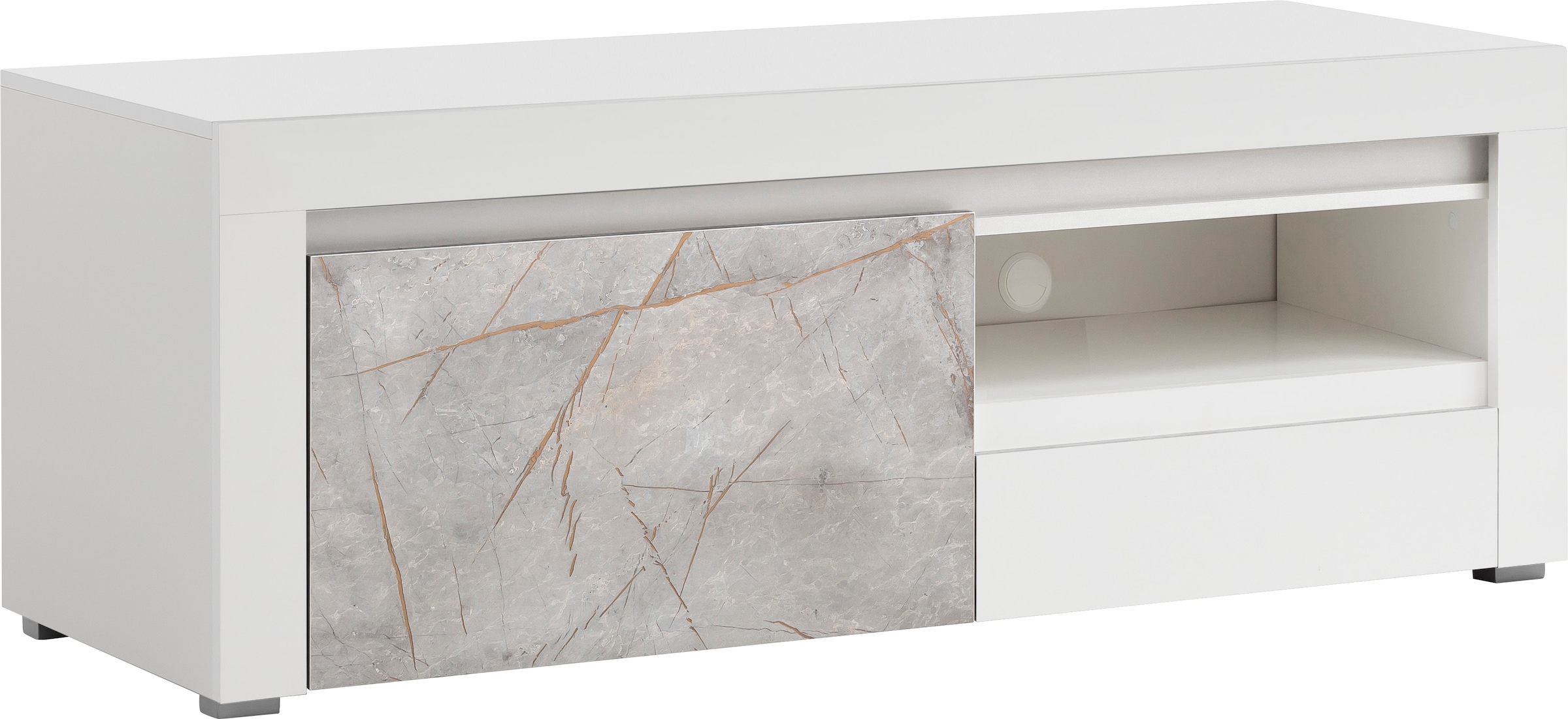 Dekor, | edlen cm bestellen Marble«, UNIVERSAL mit einem Breite affaire »Stone Home Marmor-Optik Lowboard 140