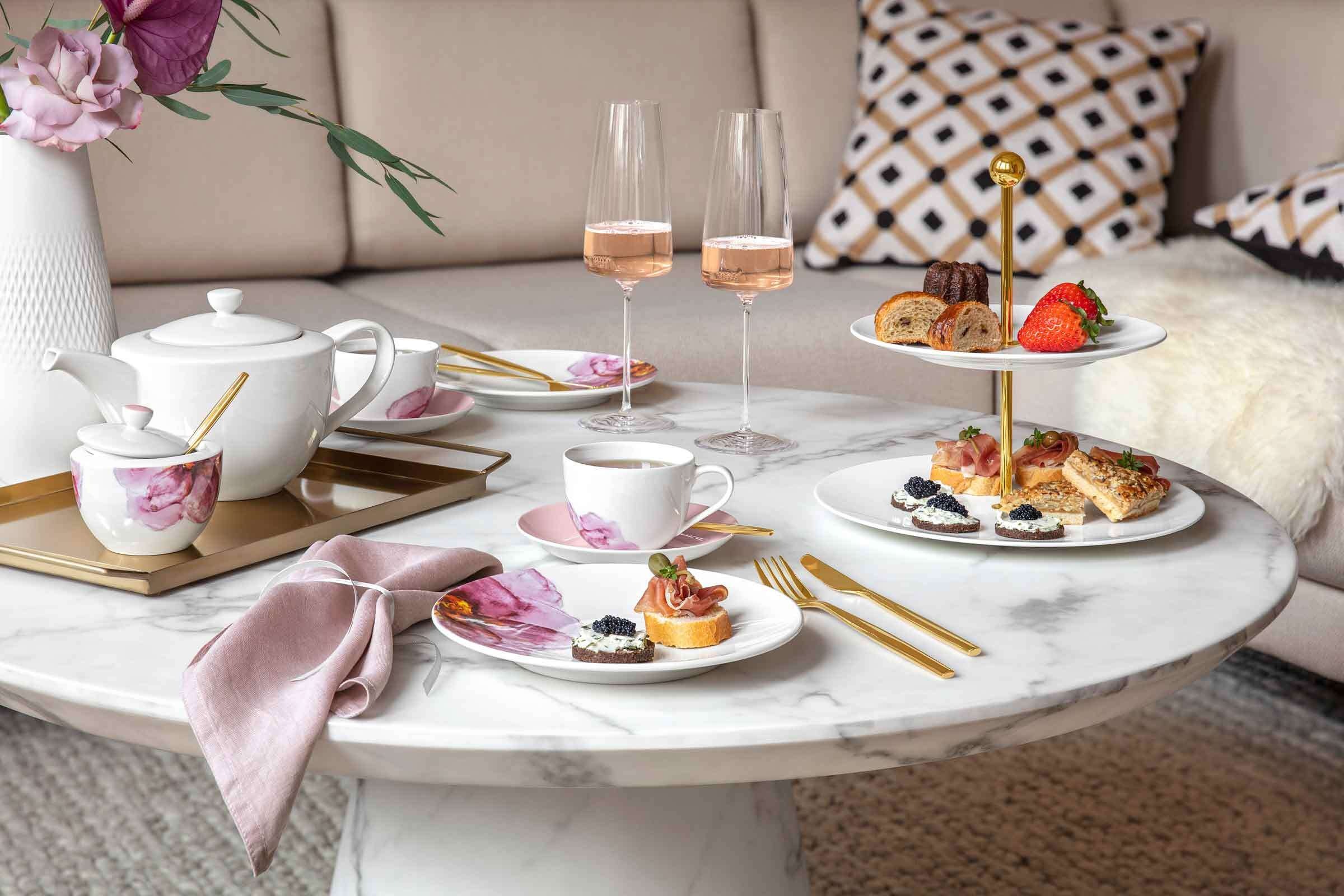 Villeroy & Boch Tischläufer »Tischläufer Rose Garden 143 x 49 cm rosa« waschbar bis 40 Grad C