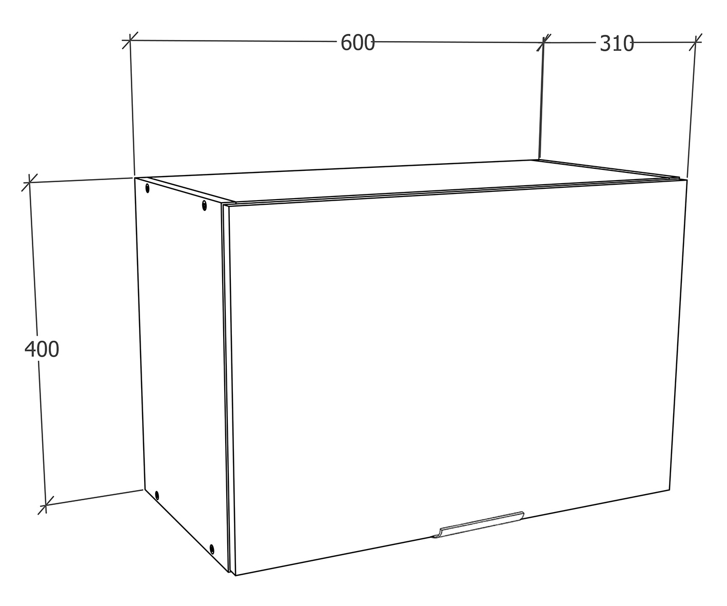 VCM Hängeschrank »Küchenschrank B. 60 cm Hängeschrank Klappe Fasola« 1 Stk. tlg.