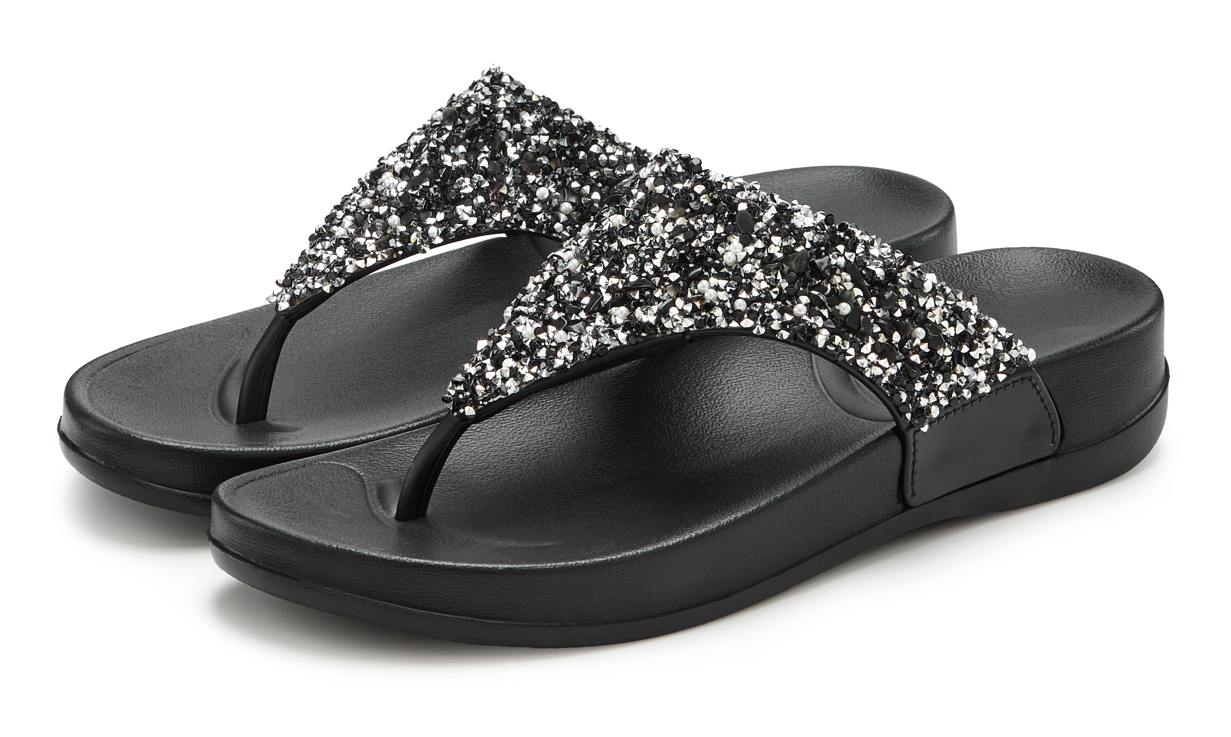 Vivance Badezehentrenner »Flip Flop, Badelatsche, Badeschuhe, Pantolette, Zehentrenner,«  NEU Sommerschuh mit modischem Glitzerdetail VEGAN