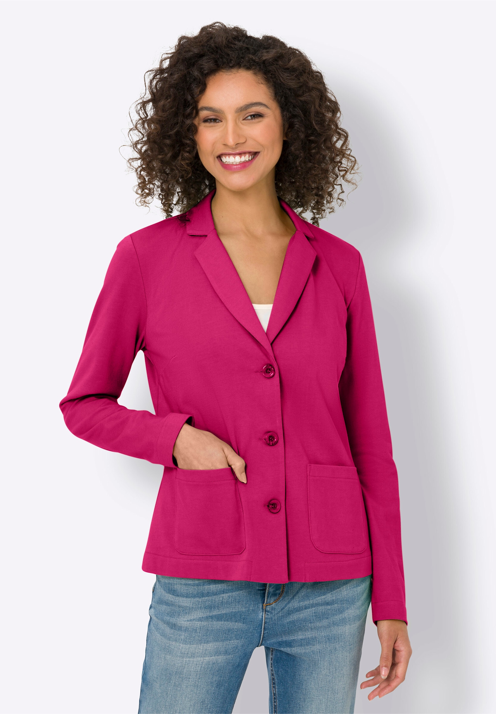 heine Jerseyblazer »Jersey-Blazer Jerseyblazer aus Baumwolle, ungefüttert«