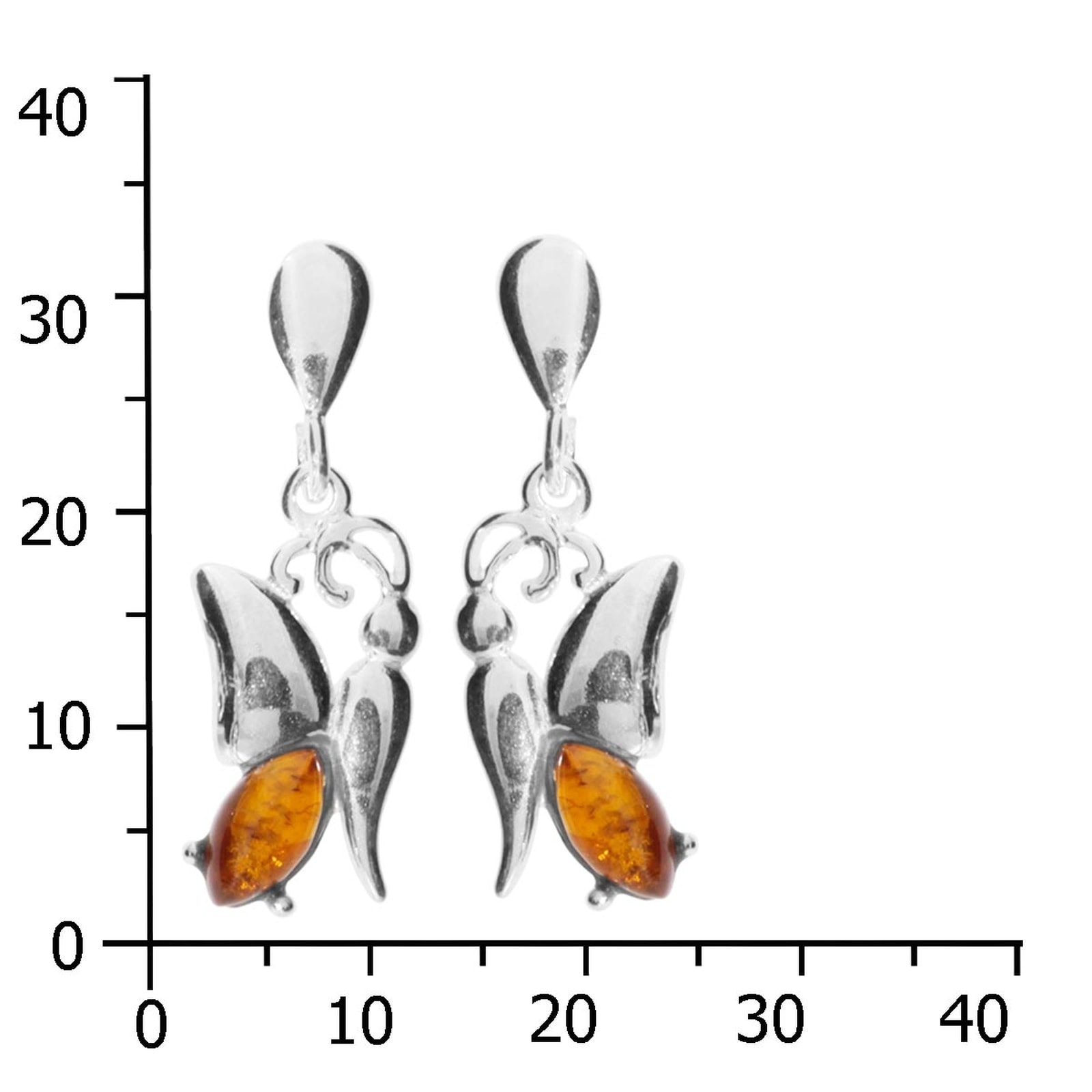 OSTSEE-SCHMUCK Paar Ohrhänger »- Elfe - Silber 925/000 - Bernstein«
