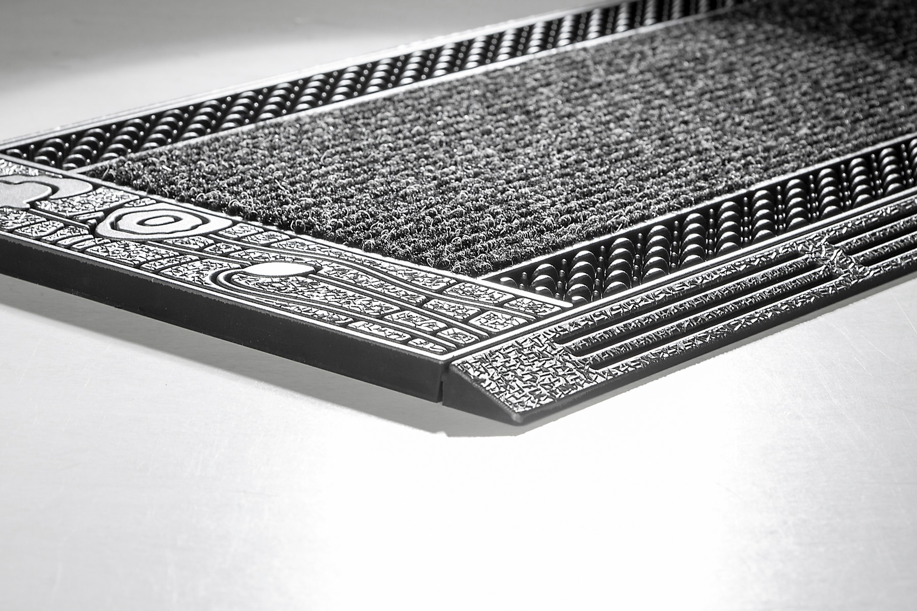 Home2Fashion Fußmatte »CenterClean XL«, rechteckig, 10 mm Höhe, schmale Schmutzfangmatte, strapazierfähig, In- und Outdoor geeignet