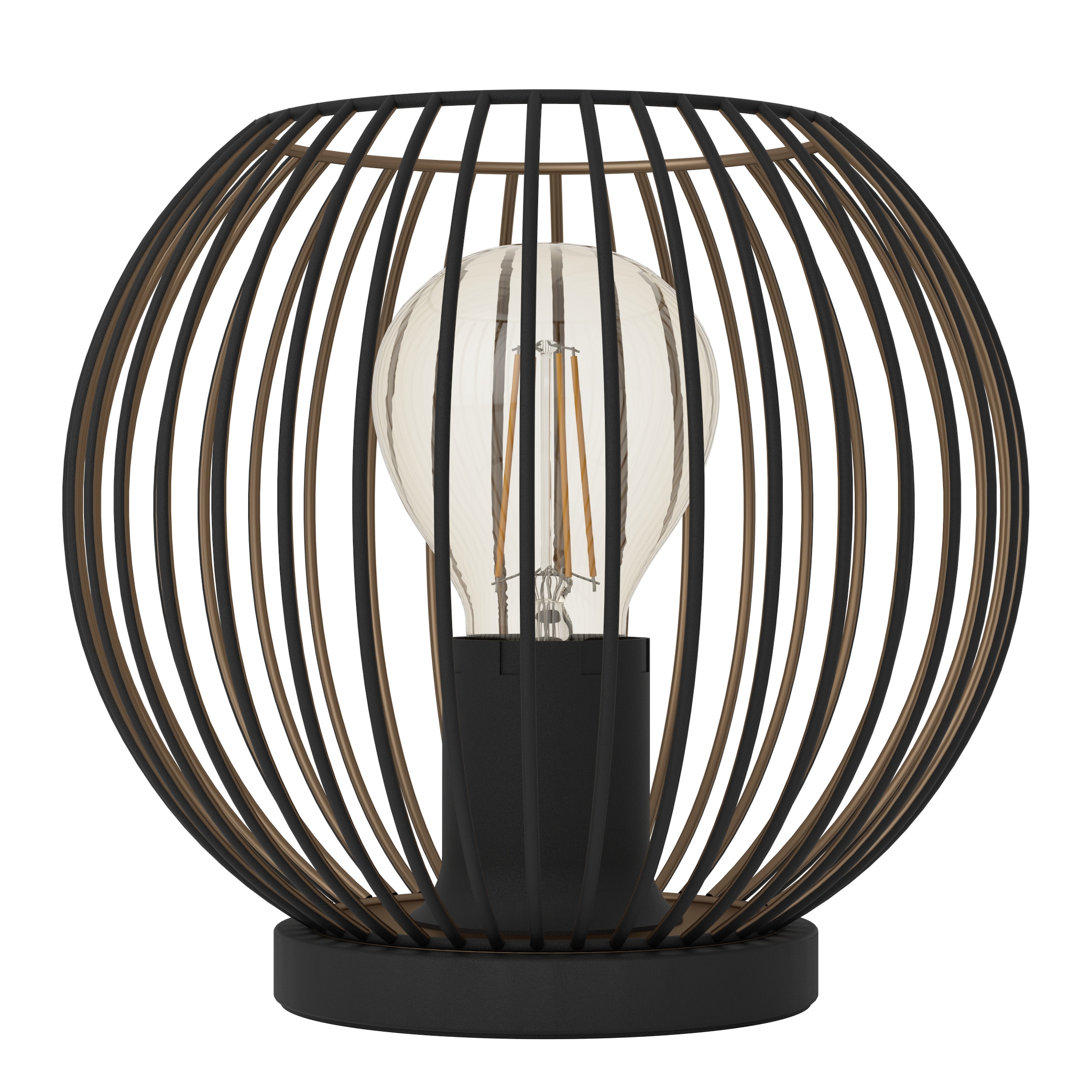 EGLO Tischleuchte »ALMANZORA Tischlampe - Stahl - E27 - 1X60W - IP20« E27 1 Stk. Nachttischlampe, Schreibtischleuchte, Leselampe, H18,5 x Ø20 cm
