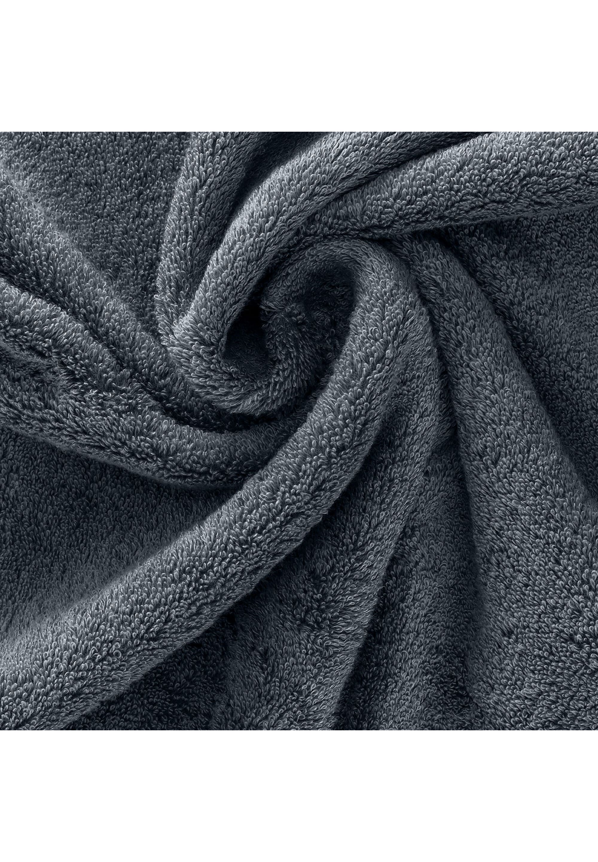 herzbach home Handtuch Set »Pura« 2 Jersey 550g/m², Premium-Qualität, 100% Baumwolle, einfarbig
