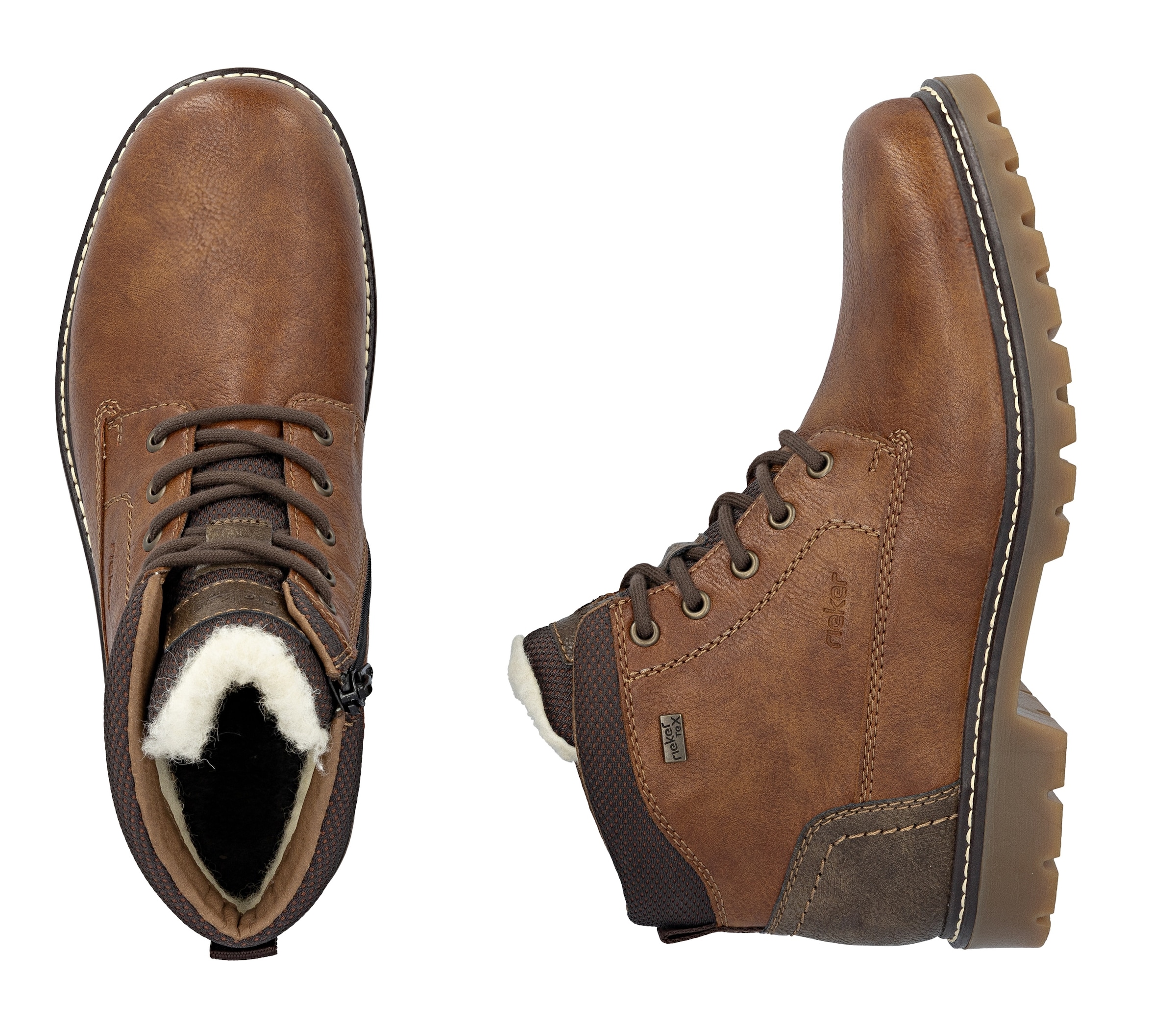 Rieker Winterstiefelette  , Workerboots, Schnürboots, Trekkingstiefel mit riekerTEX-Membran