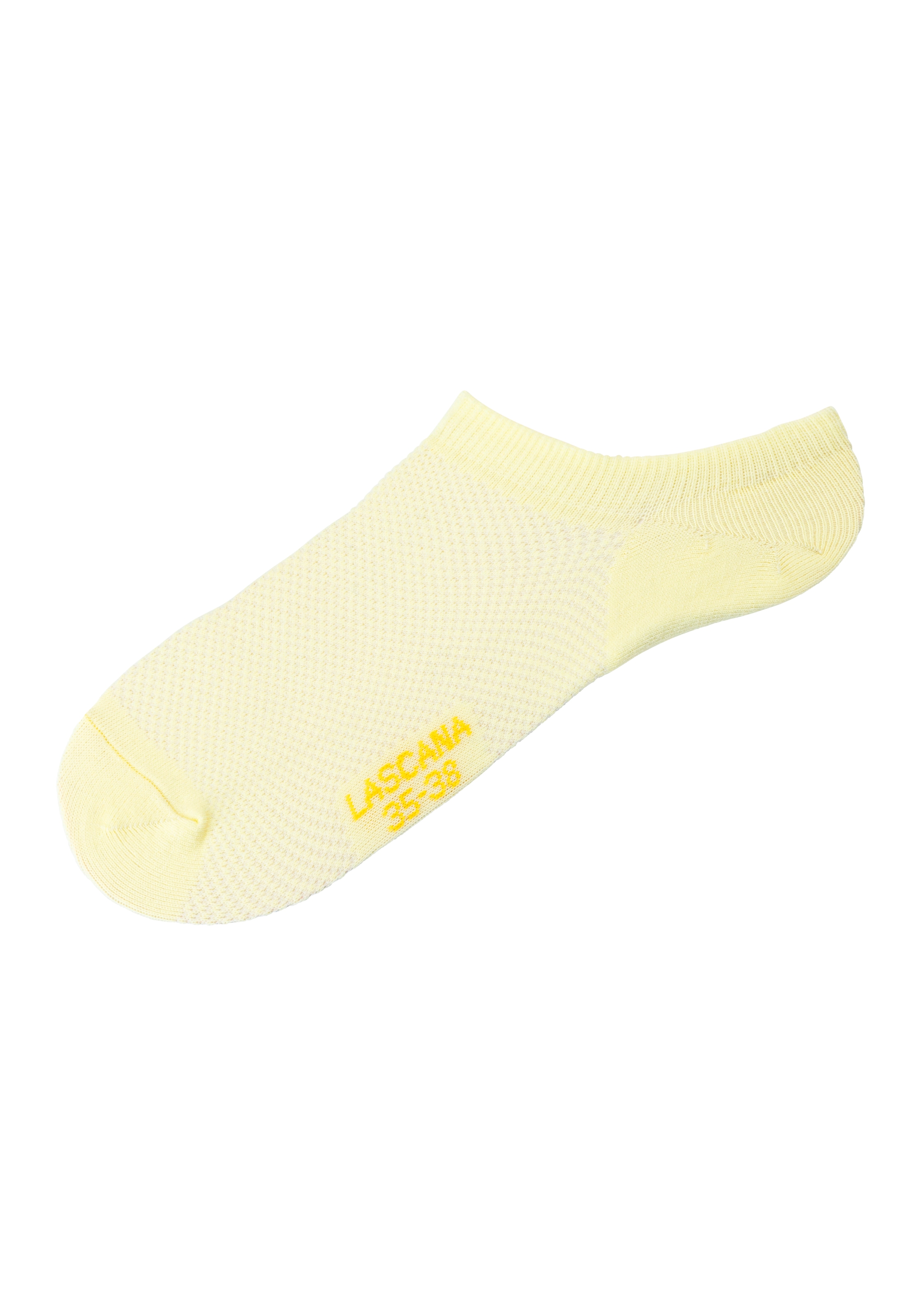 LASCANA ACTIVE Sneakersocken, (Packung, 7 Paar), mit Pikeestruktur und Silicon