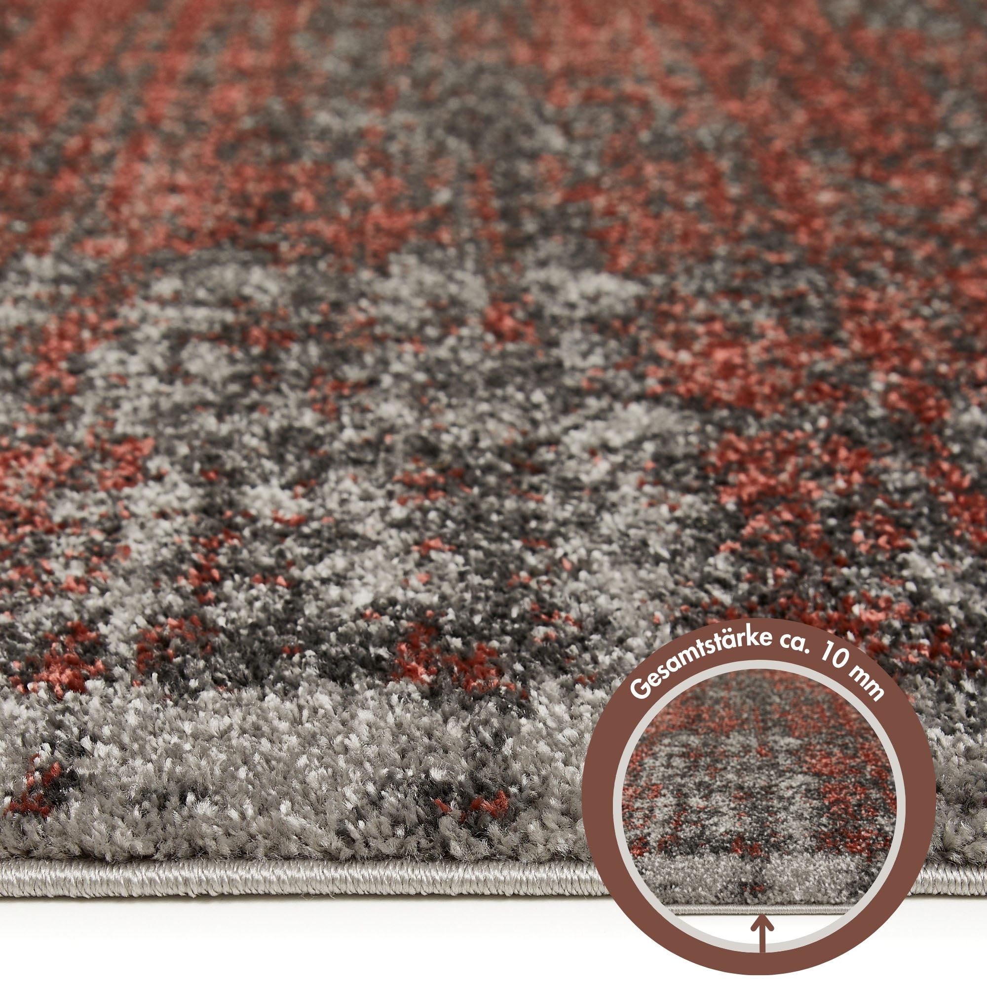 Andiamo Teppich »Campos« rechteckig 10 mm Höhe Kurzflor, modernes Design, Wohnzimmer