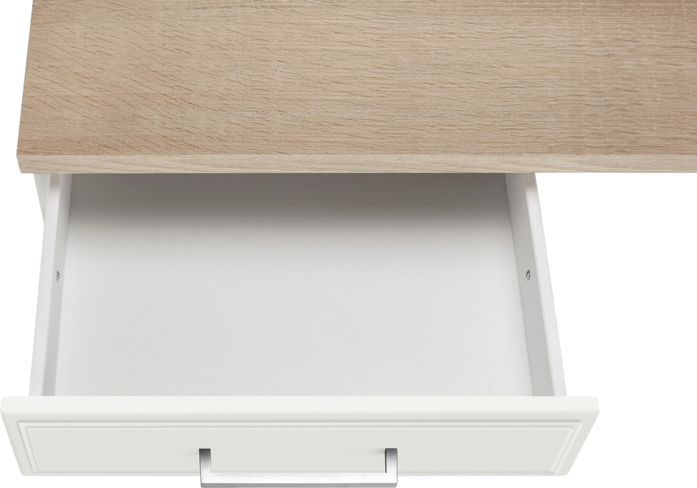 KOCHSTATION Küchenzeile »KS-Stockholm – Küche mit hochwertiger und detailreicher Landhausfront« Breite 280 cm, wahlweise mit E-Geräten,mit MDF-Fronten