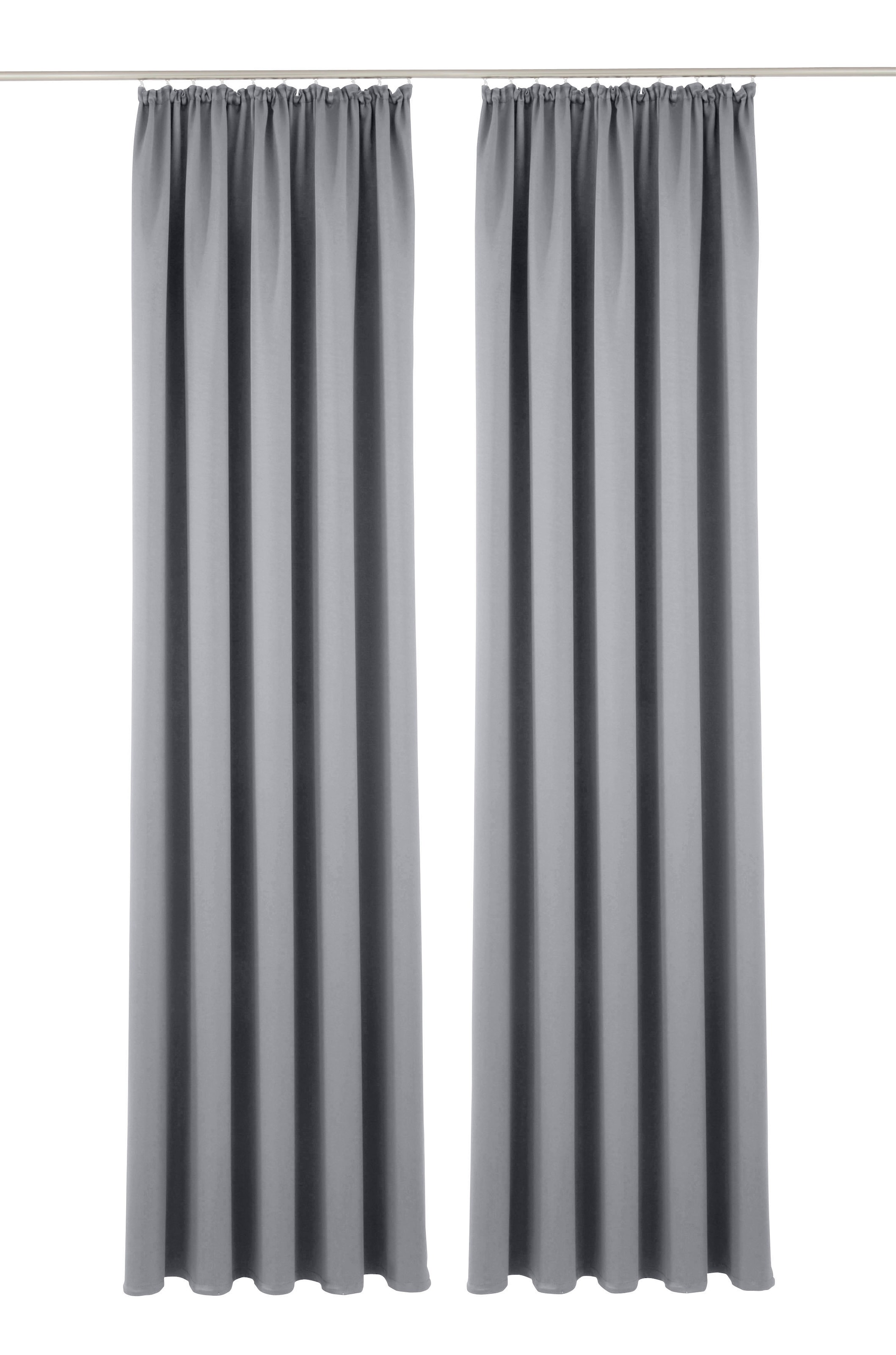 my home Verdunkelungsvorhang »Solana, Gardinen mit Kräuselband, Vorhänge, Wohnzimmer, modern,« Kräuselband 2 Stk. tlg. 2er-Set Verdunklungsvorhang mit Thermofunkltion, Bestseller, einfarbig