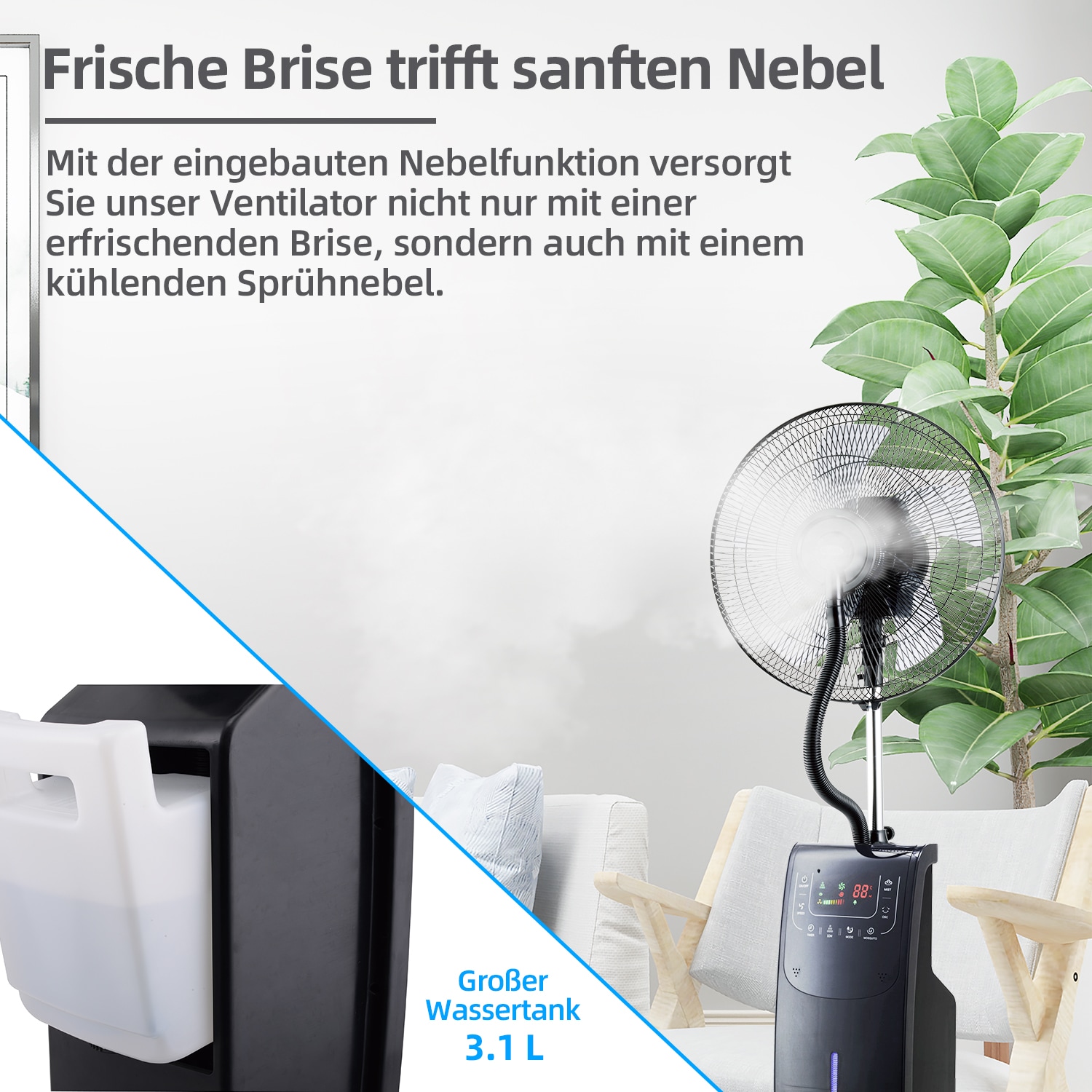 be cool Standventilator »BC40SNST2202F«, 40 cm Durchmesser