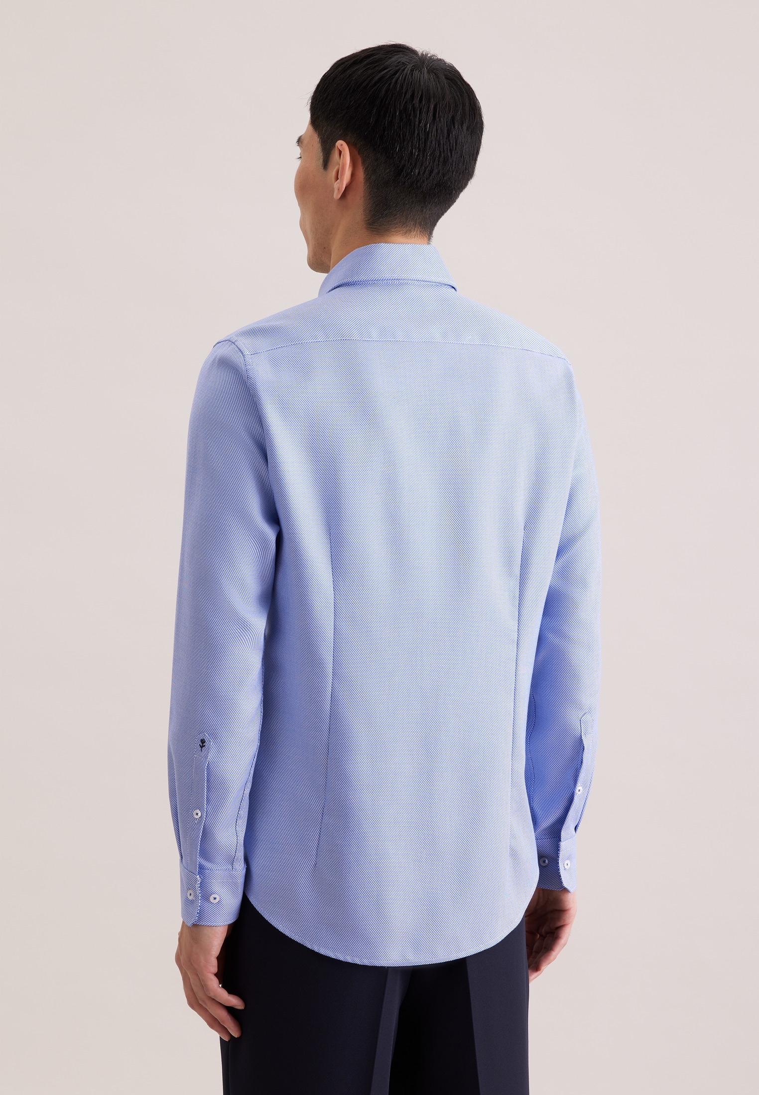 seidensticker Businesshemd »Schwarze Rose« Slim 1/1 Covered-Button-Down-Kragen Struktur
