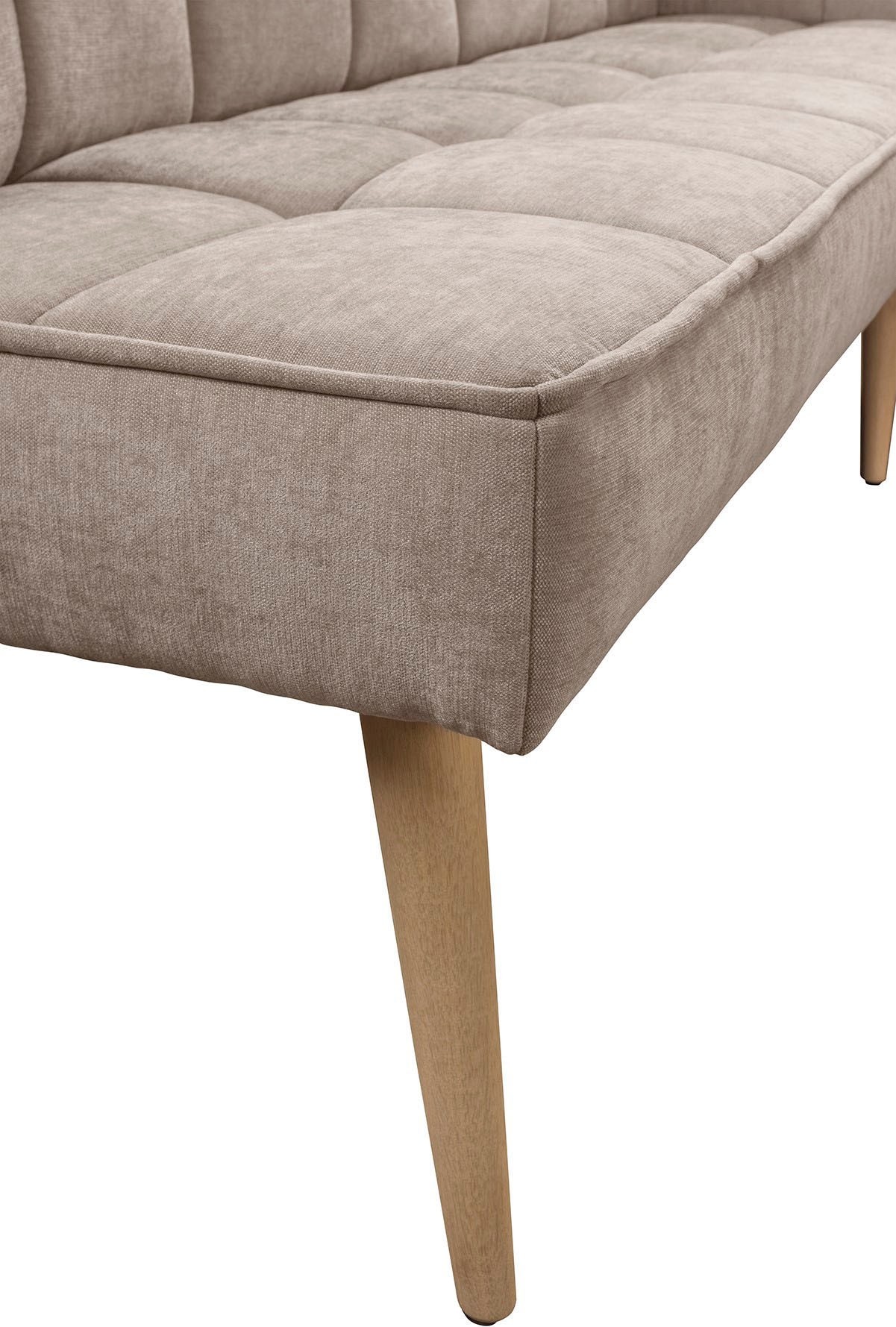 exxpo - sofa fashion Eckbank »Latte« moderne Sitz- und Rückensteppung, bequem und elegant, hoher Holzfuß
