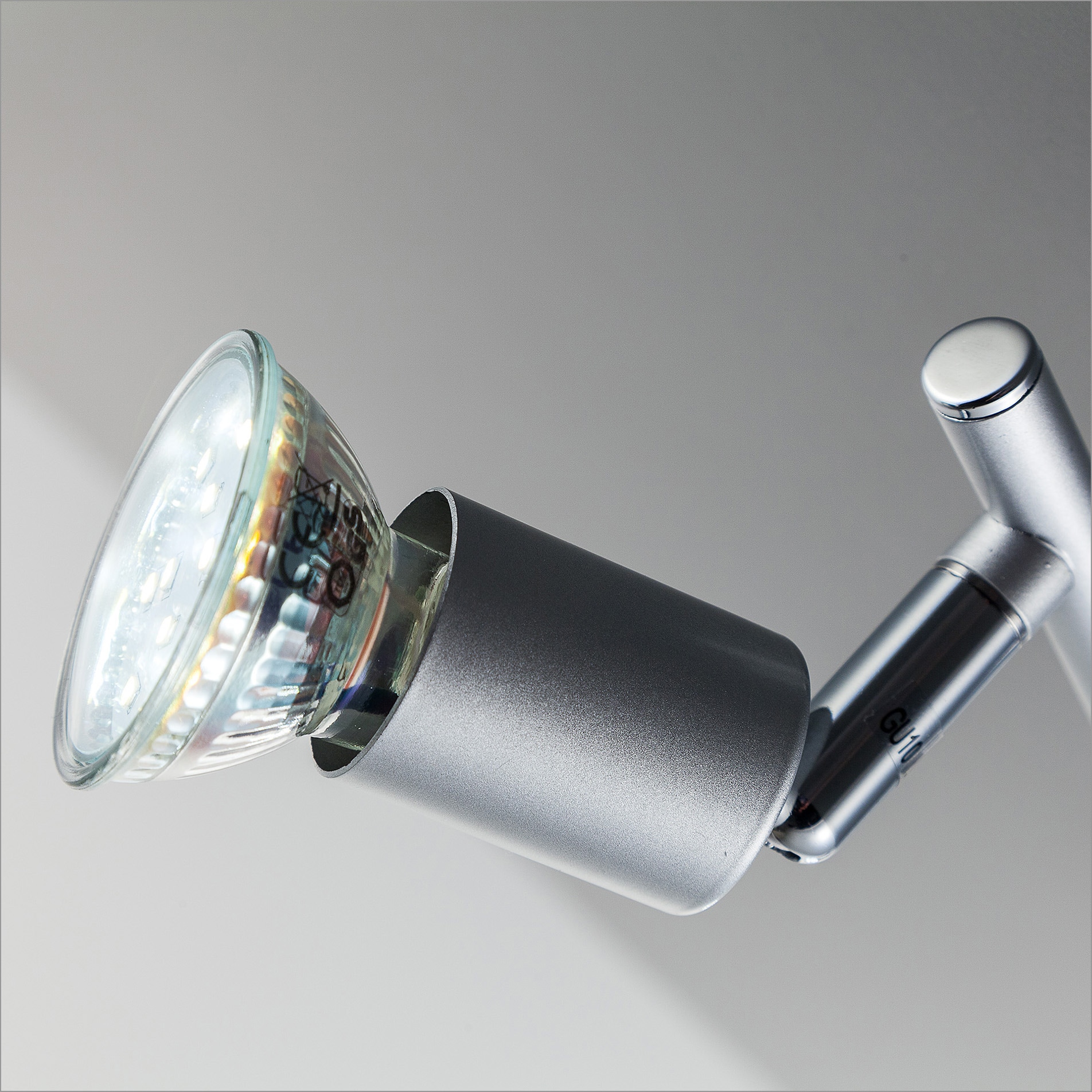 B.K.Licht LED Deckenleuchte, 2 flammig, Leuchtmittel GU10 | Leuchtmittel wechselbar, LED Deckenlampe Wohnzimmer schwenkbar inkl. 3W 250lm GU10 Decken-Spot