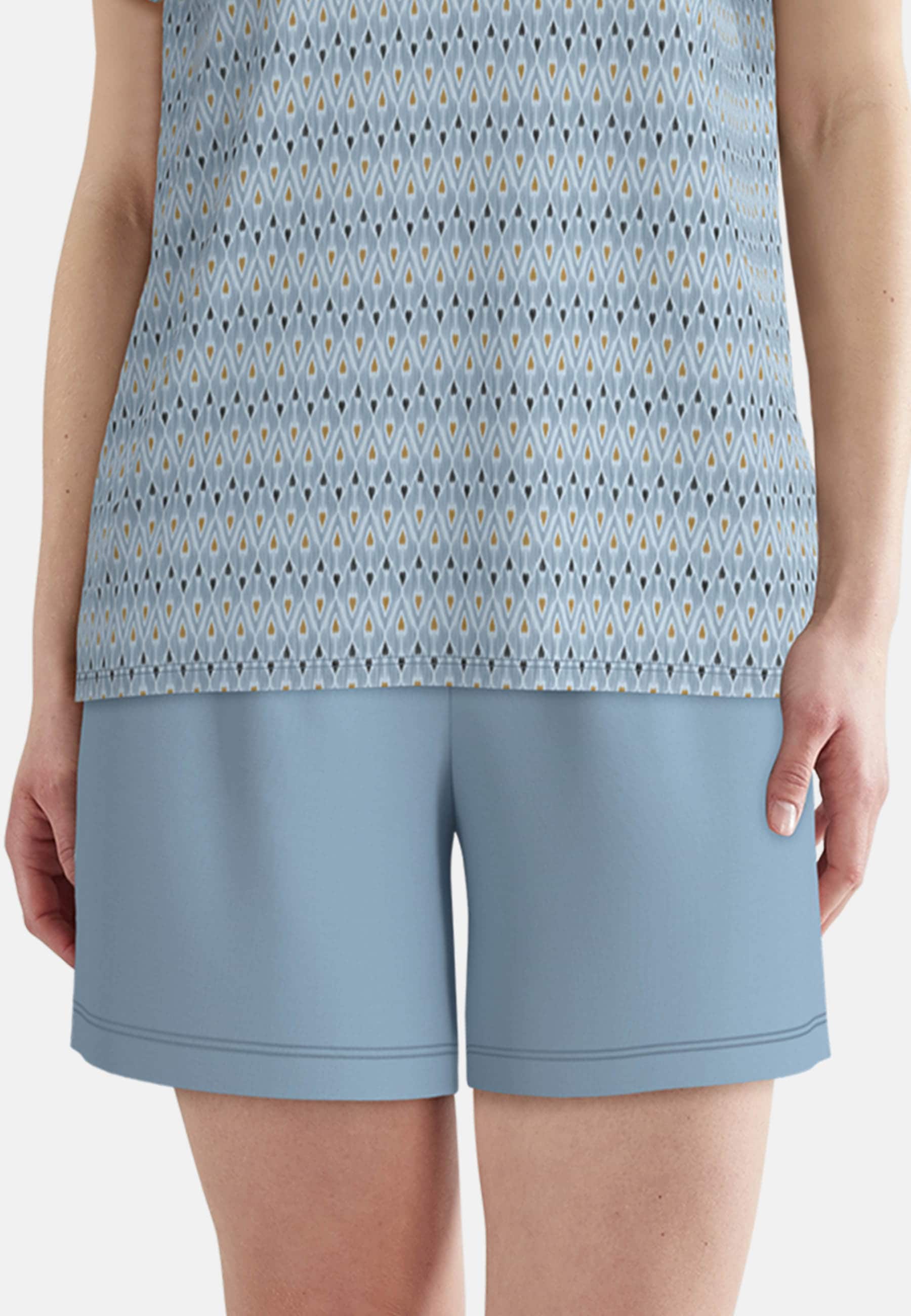 TOM TAILOR Shorty Kurzarm, Rundhalsausschnitt, gestreift, Baumwollmix