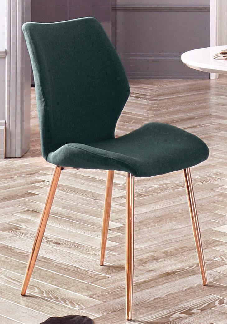 INOSIGN Esszimmerstuhl (Set) 2 Stk.Bezug in Webstoff, Metallgestell kupferfarben