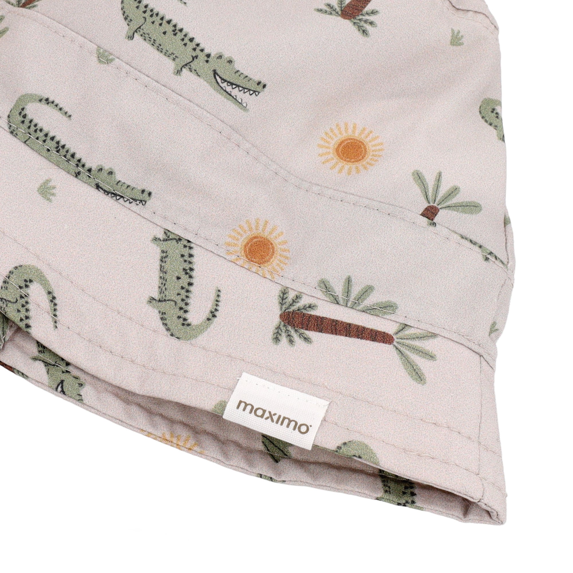 MAXIMO Fischerhut 1 Stk. grau, Krokodil-Motiv, Bindeband, Fischerhut, Jungen,