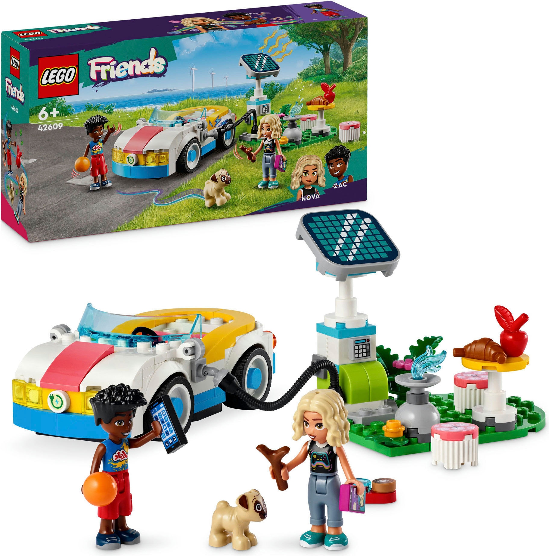 Konstruktionsspielsteine »E-Auto mit Ladestation (42609), LEGO Friends«, (170 St.),...