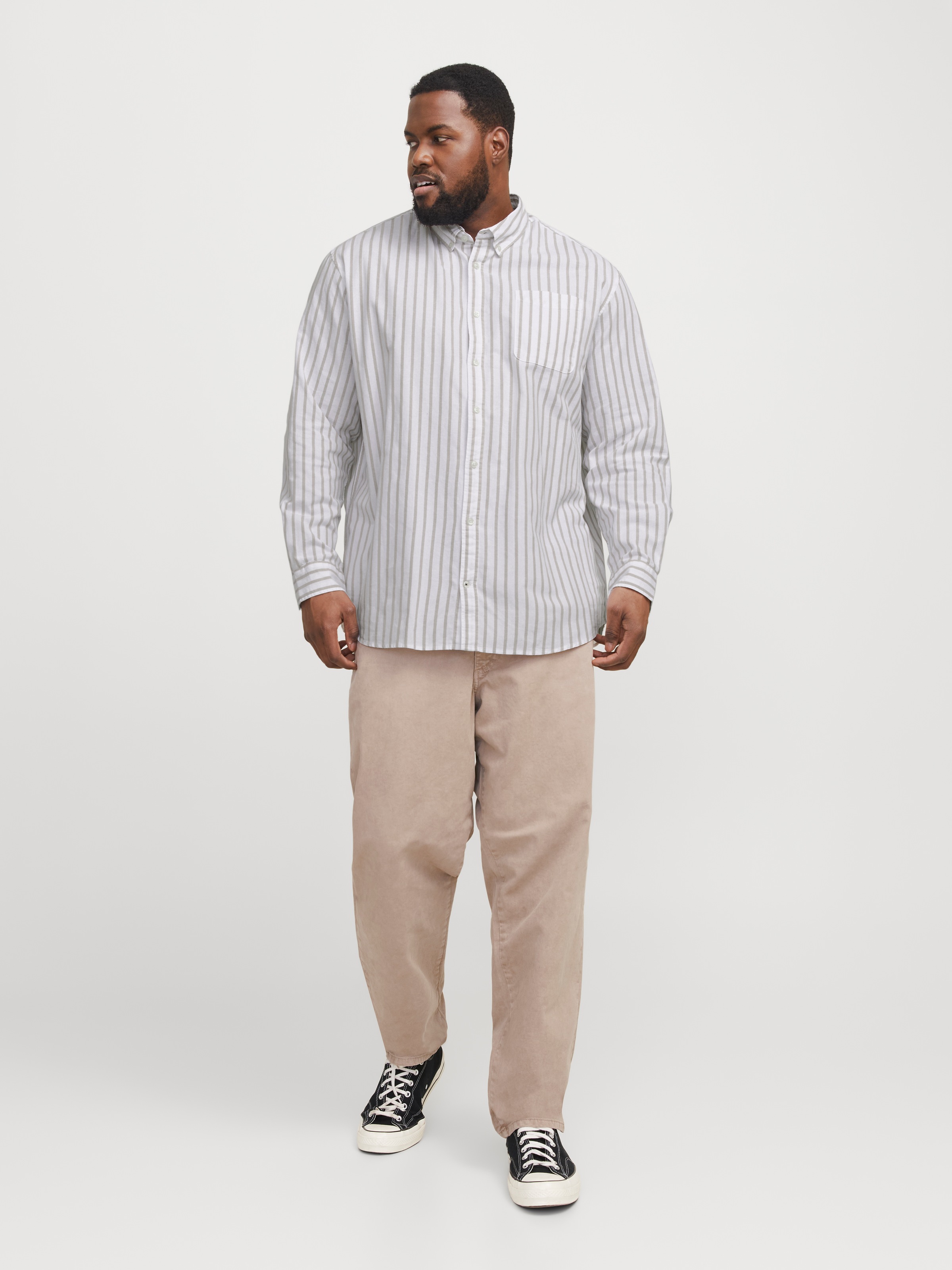 Jack & Jones PlusSize Langarmhemd »JJEOXFORD SHIRT L/S S21 NOOS PLS«, mit Brusttasche