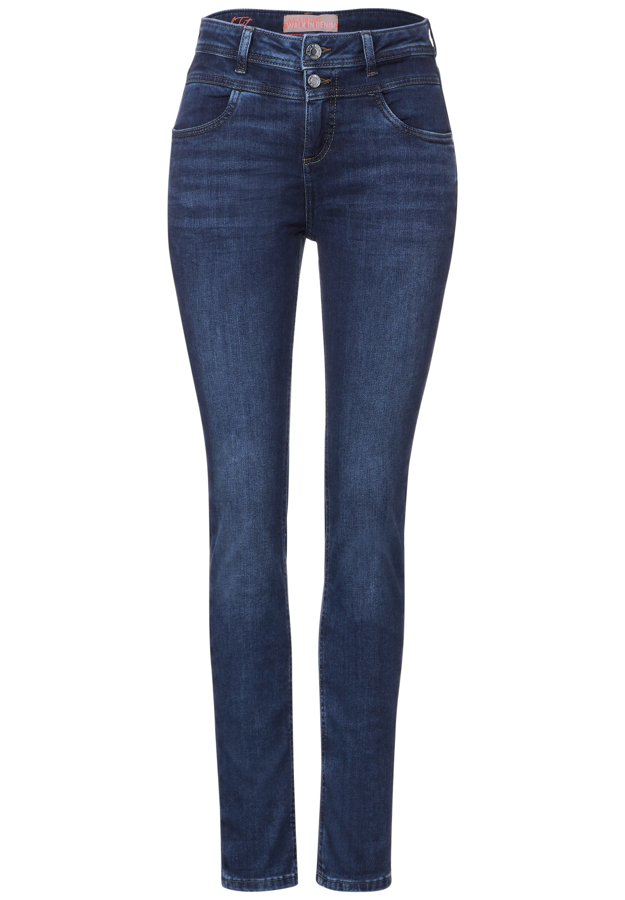 STREET ONE High-waist-Jeans »QR JANE«, mit Elasthan in Slim fit