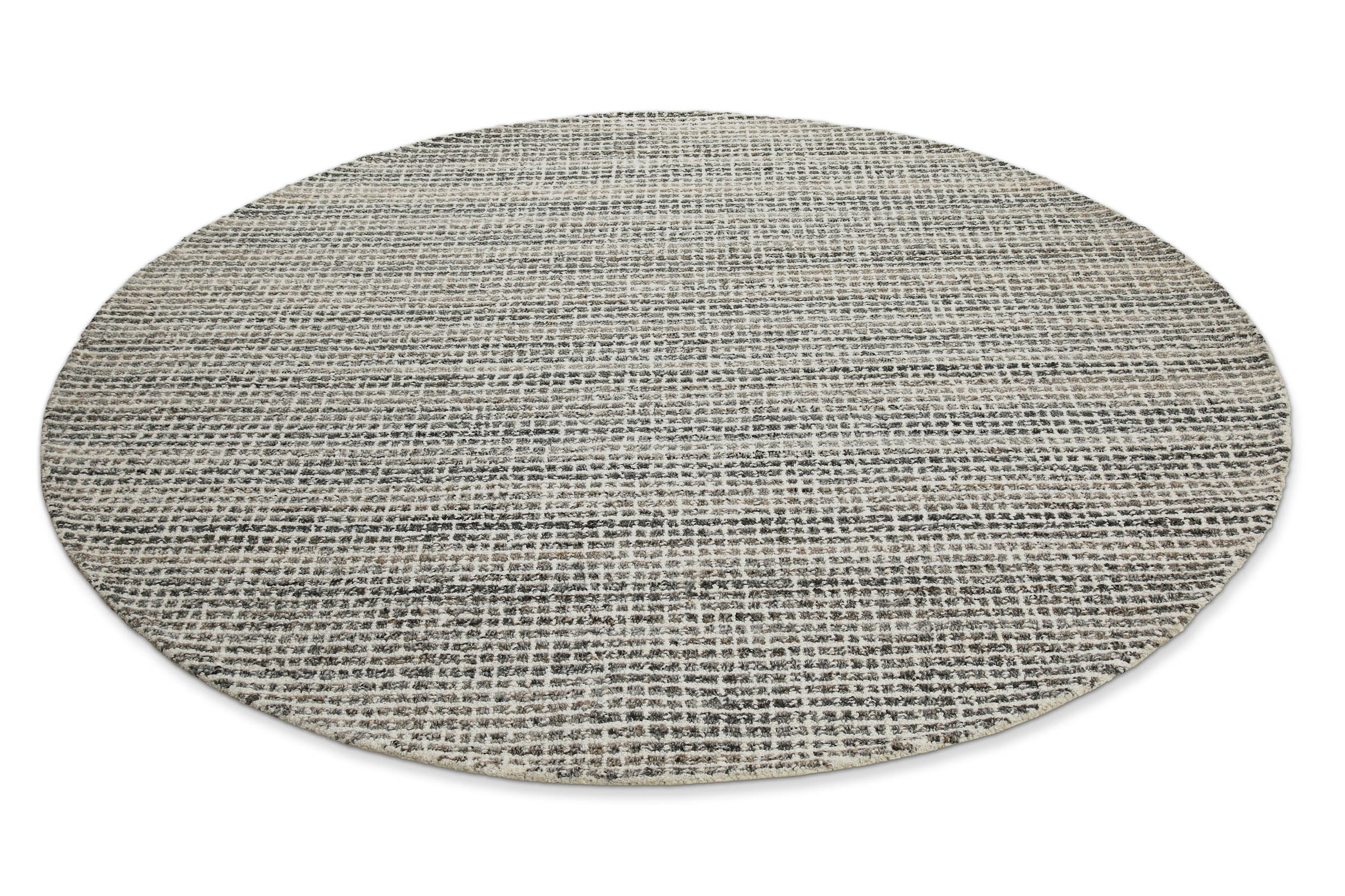 Wecon home Teppich »Hamptons FOURTEEN«, rund, 10 mm Höhe, Fasermix, Kurzflor, Wohnzimmer, Schlafzimmer, elegant, Karo-Muster