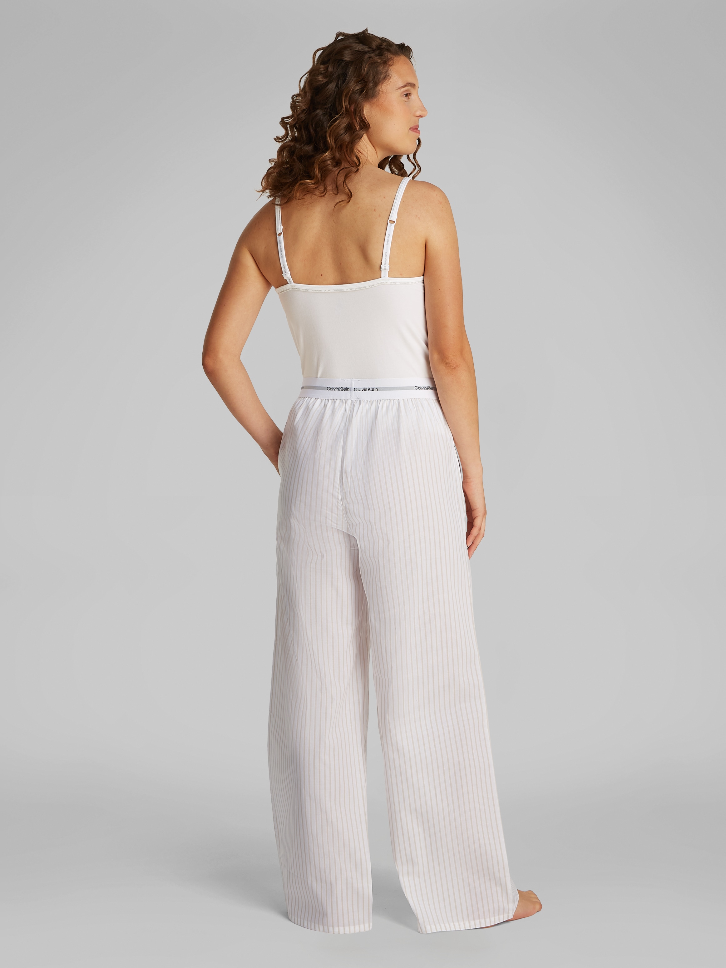 Calvin Klein Underwear Homewearhose »LOGO WB POPLIN PANT«, mit elastischem Logo-Bund
