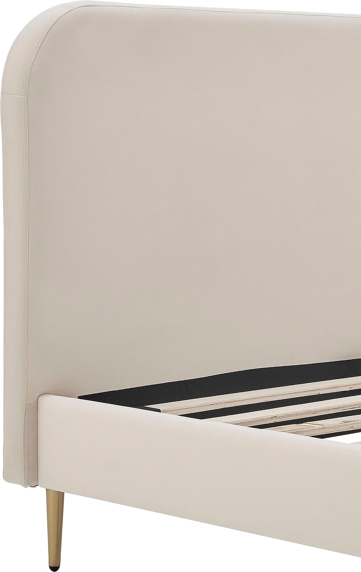 SalesFever Polsterbett, Beine Chrom goldfarben