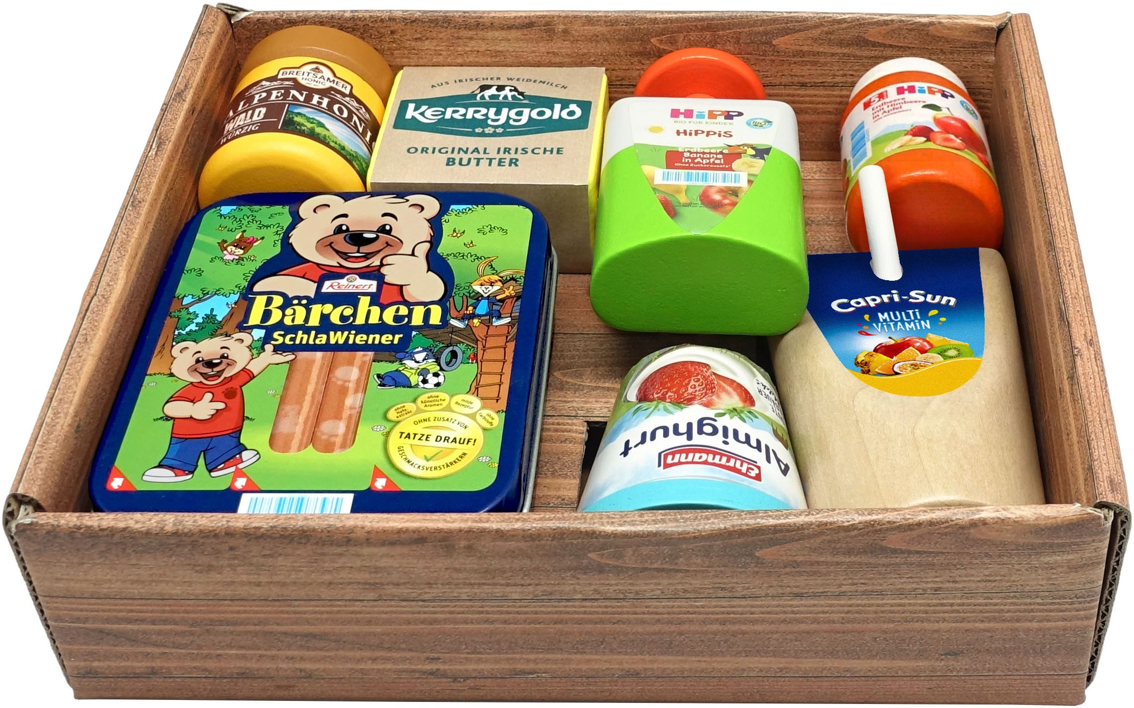 Tanner Kaufladensortiment »Großes Kaufladen Set aus Holz mit 7 Markenminiaturen« aus Holz, FSC® - schützt Wald