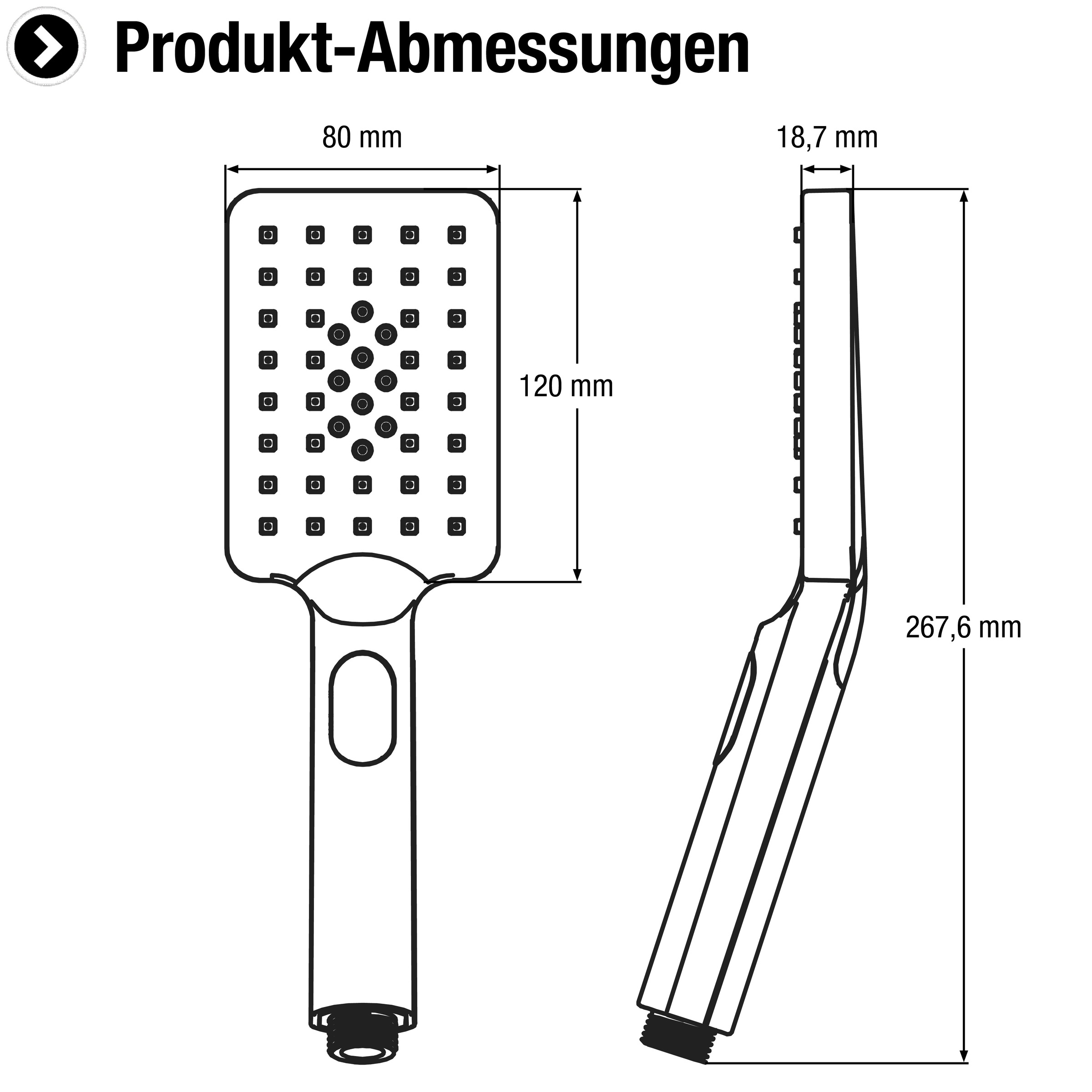 CORNAT Handbrause »Filiz Handbrause chrom« 1 tlg.