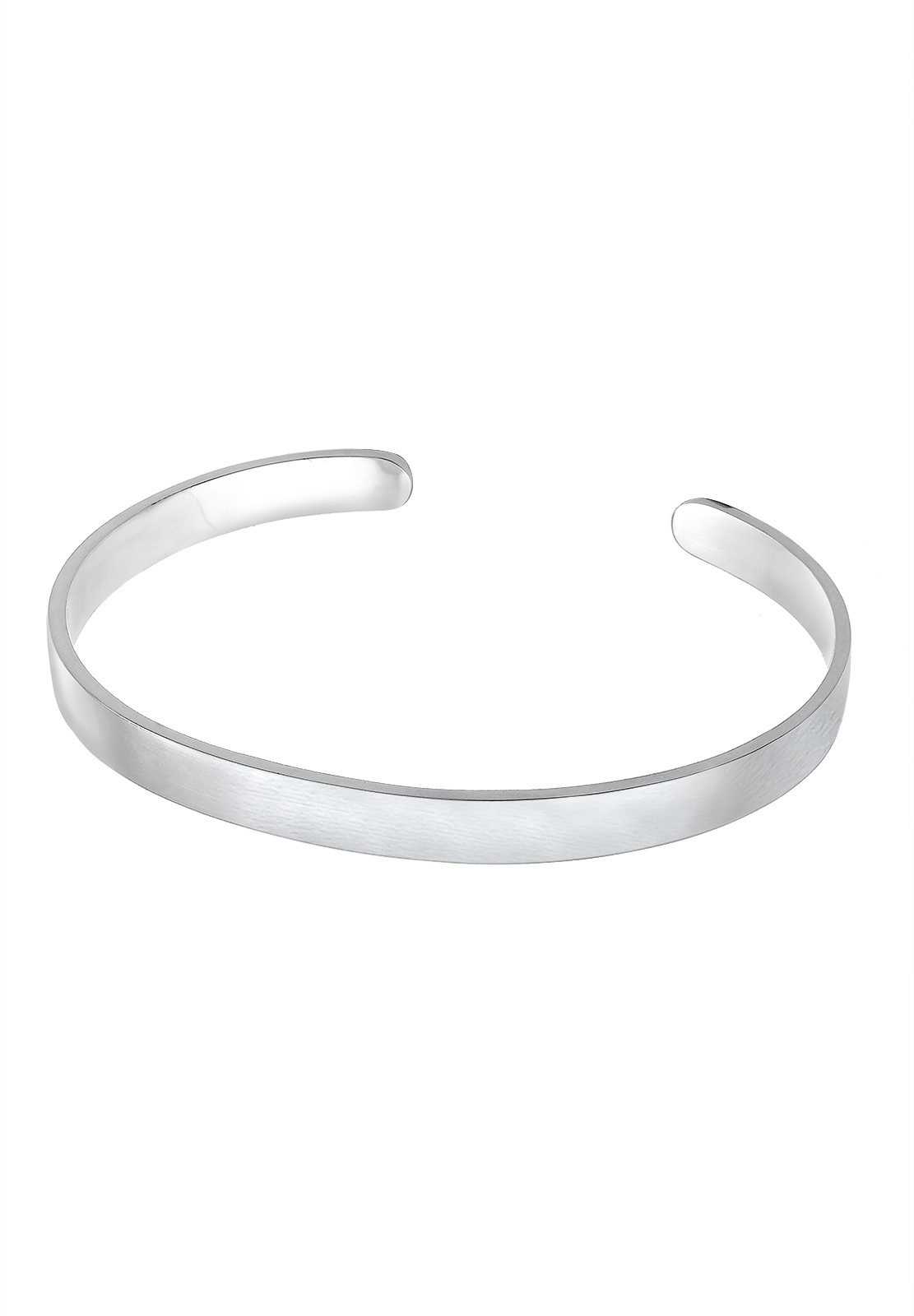Kuzzoi Armreif »Armband Herren Basic Bangle Matt 925 Silber«