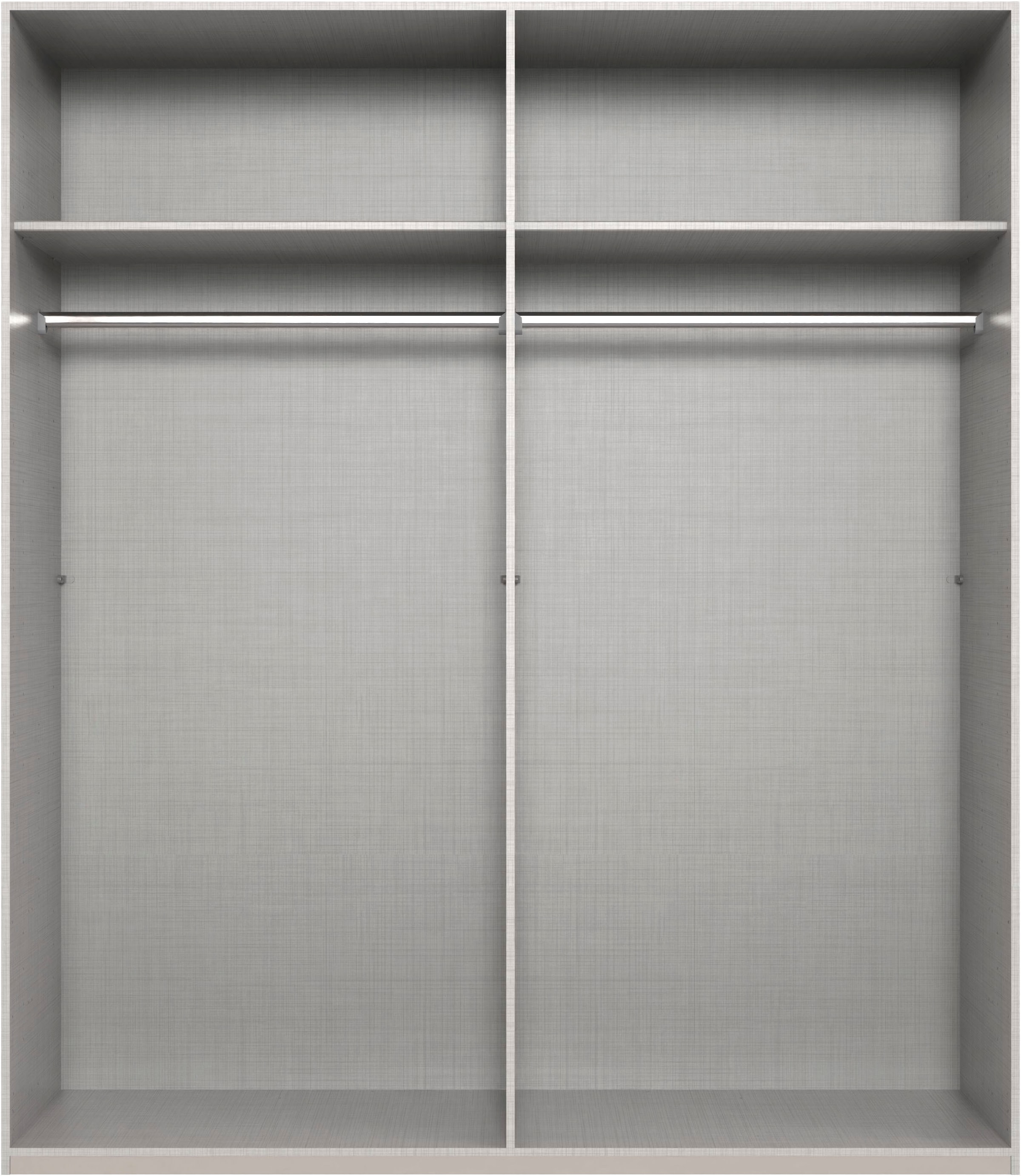Wimex Kleiderschrank »Mugano, in 5 Breiten und 2 Höhen, Made in Germany«, (in Basic oder Premium Ausstattung mit 2 weiteren Einlegeböden), mit langen Griffstangen aus Metall, wahlweise mit oder ohne Spiegel