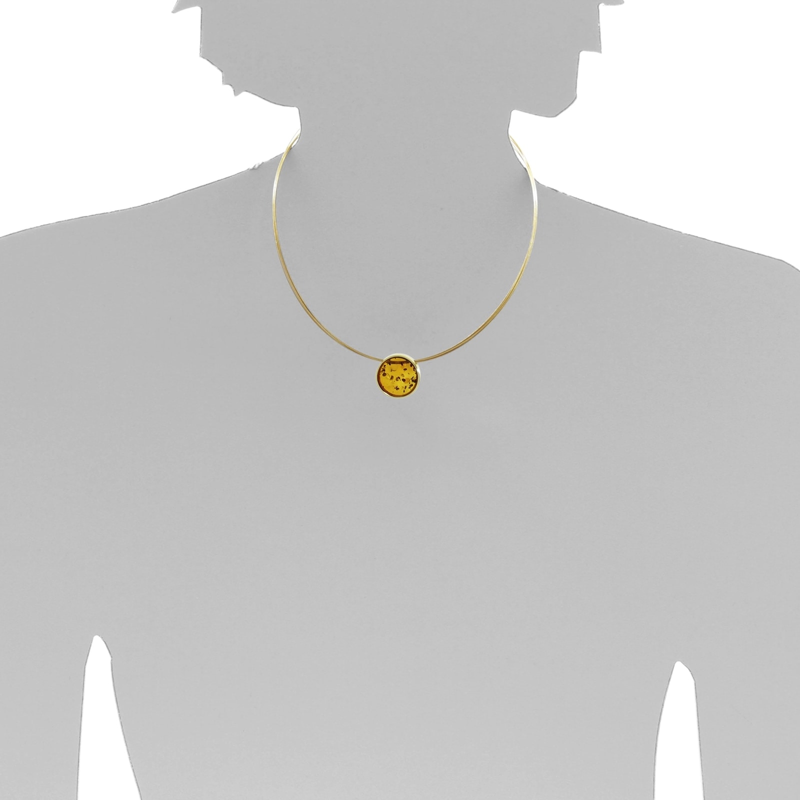 OSTSEE-SCHMUCK Kette mit Anhänger »- Gleiter-Frouke 24 mm - Gold 333/000 - Bernstein«