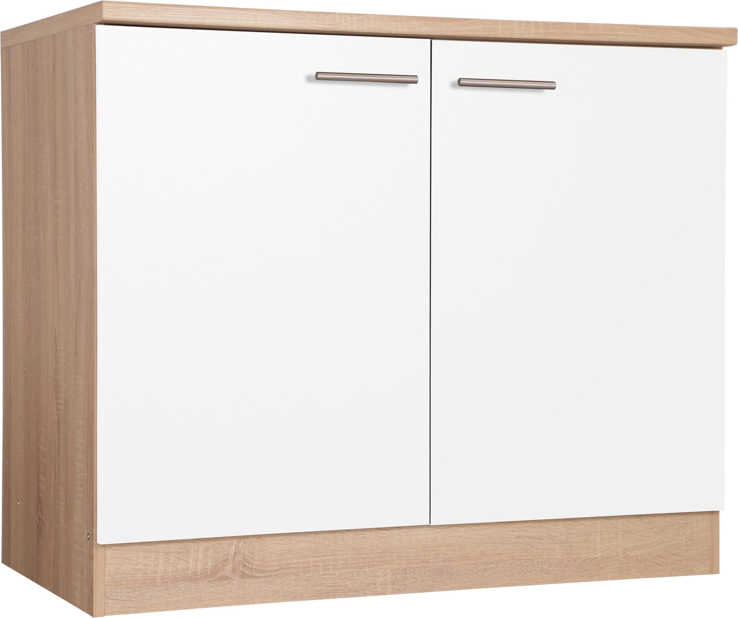 RESPEKTA Spülenschrank "Merle" Breite 100 cm, Soft-Close, Griffe aus Metall, 85 cm Arbeitshöhe