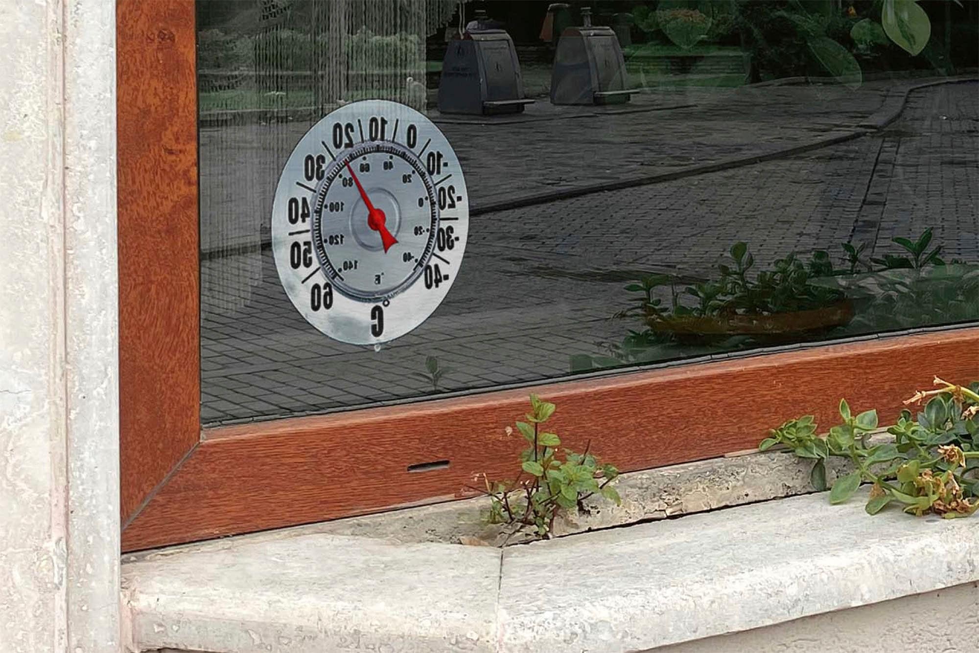 Maximex Fensterthermometer mit Saugnapf, für den Außenbereich
