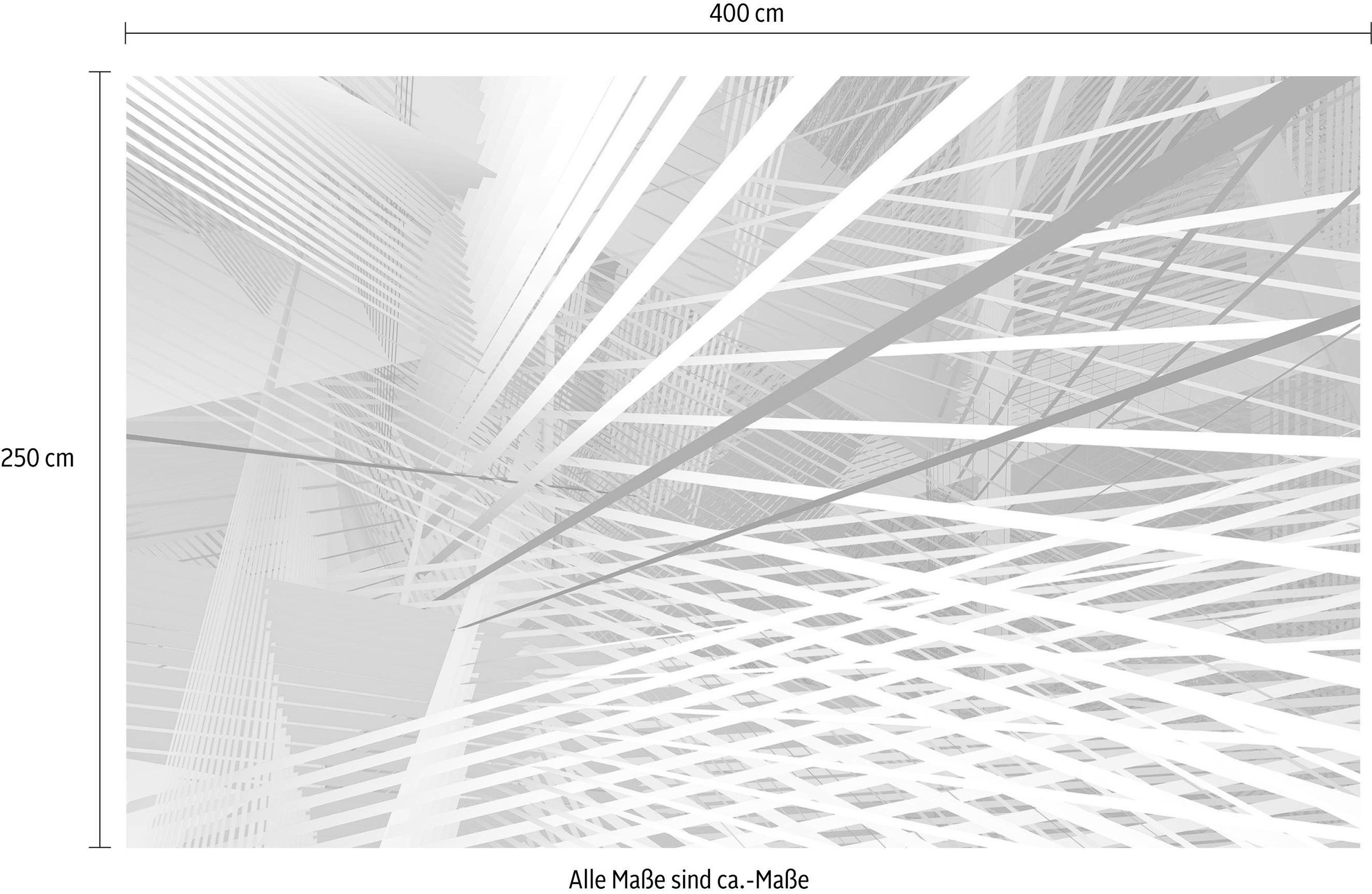 Komar Vliestapete »Digitaldruck Vlies - Space Grid Autumn - Größe 400 x 250 cm«, bedruckt, Wohnzimmer, Schlafzimmer