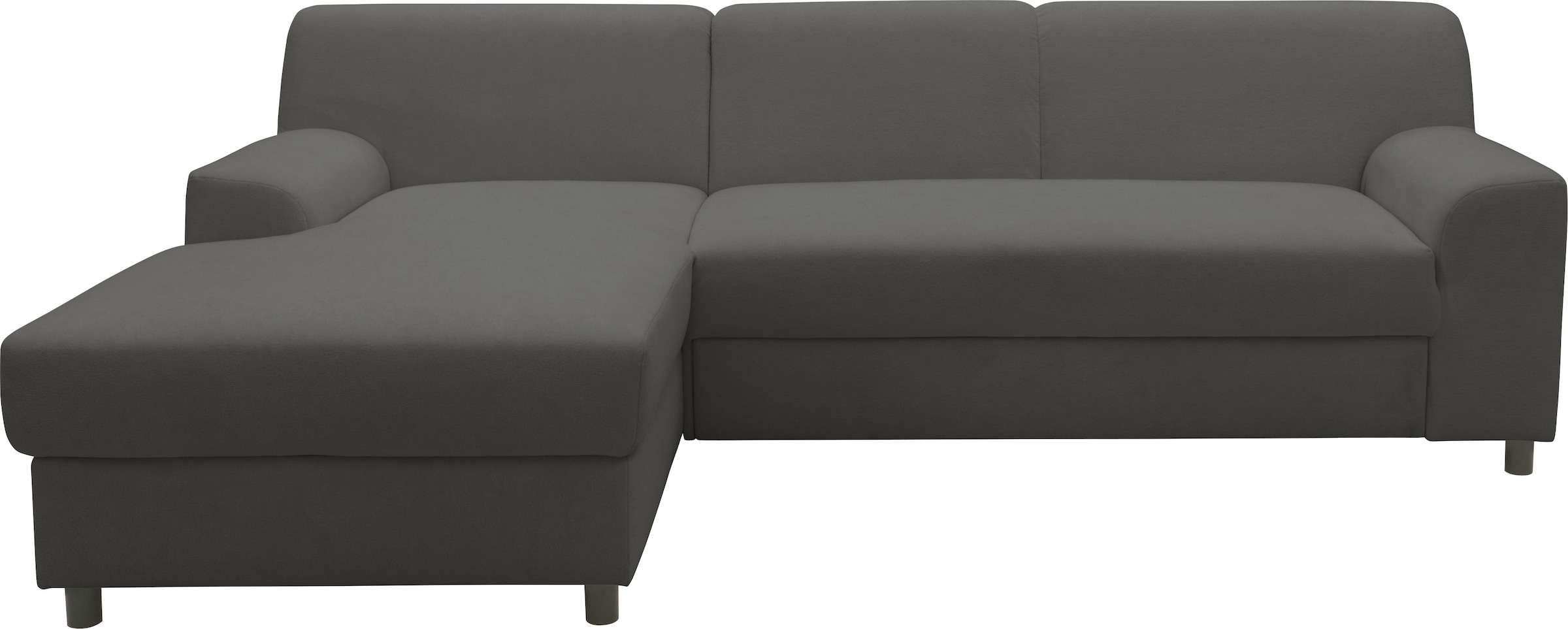 DOMO collection Ecksofa »Turah 2, Cord oder Luxus-Microfaser, mit Federkern, mit Bettfunktion« B/T: 241/146 cm, inkl. Zierkissen, Schlafsofa, Unser Dauertiefpreis