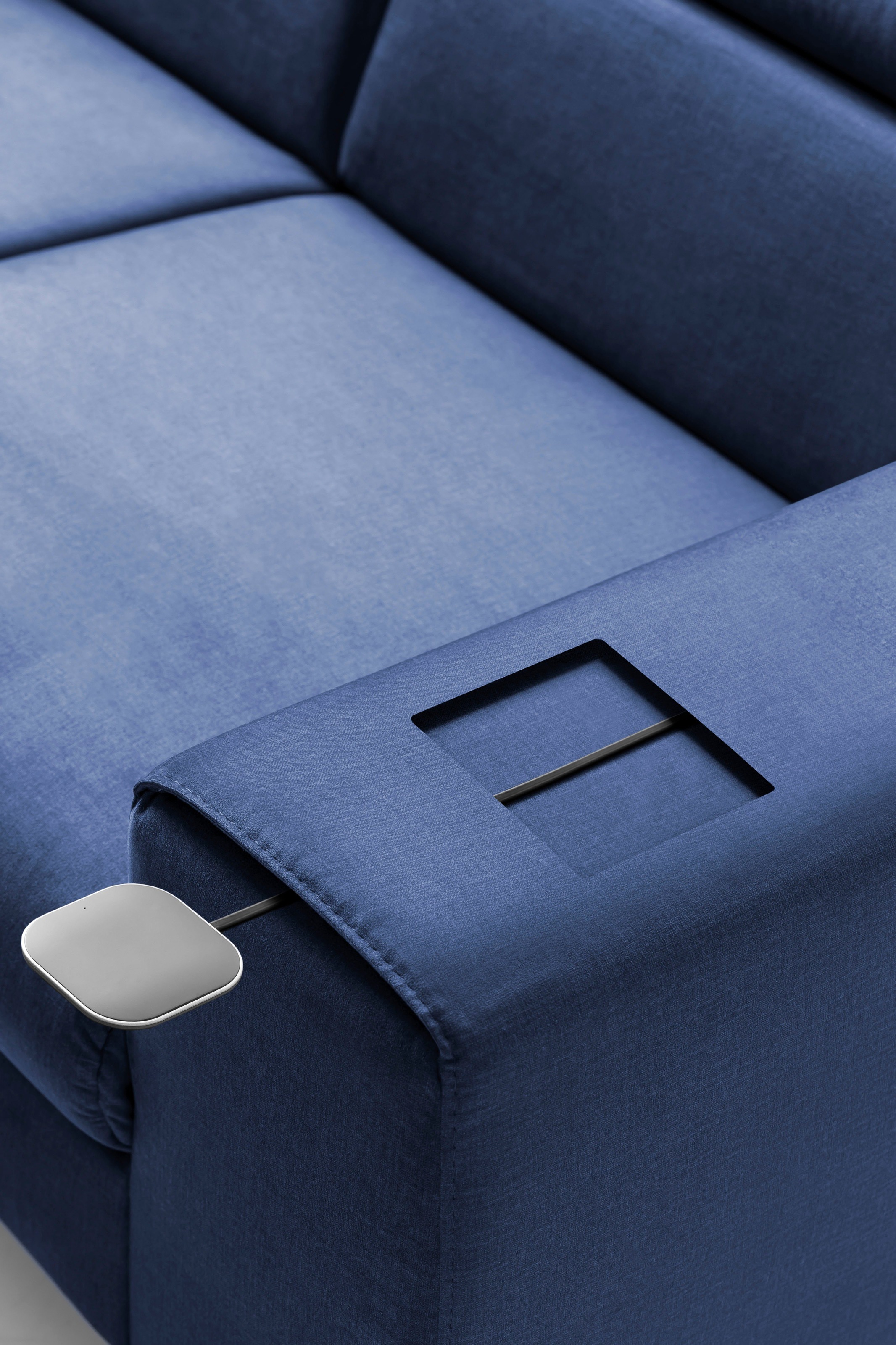 COTTA Polstergarnitur »Morven L-Form«, (Set), Set bestehend aus: Ecksofa mit Kopfteilverstellung & Hocker