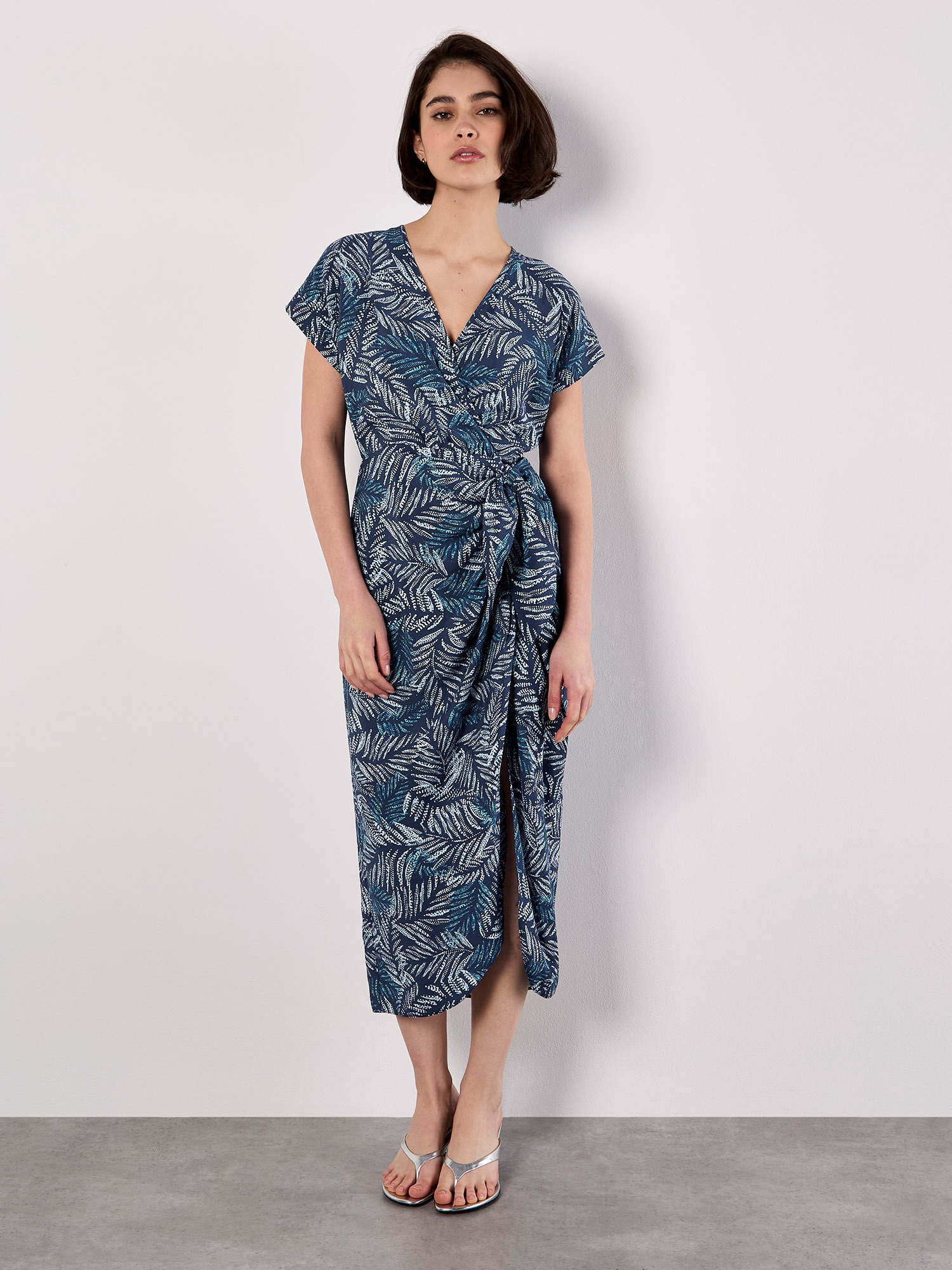 Apricot Druckkleid »Midikleid« 2 tlg. in Wickeloptik