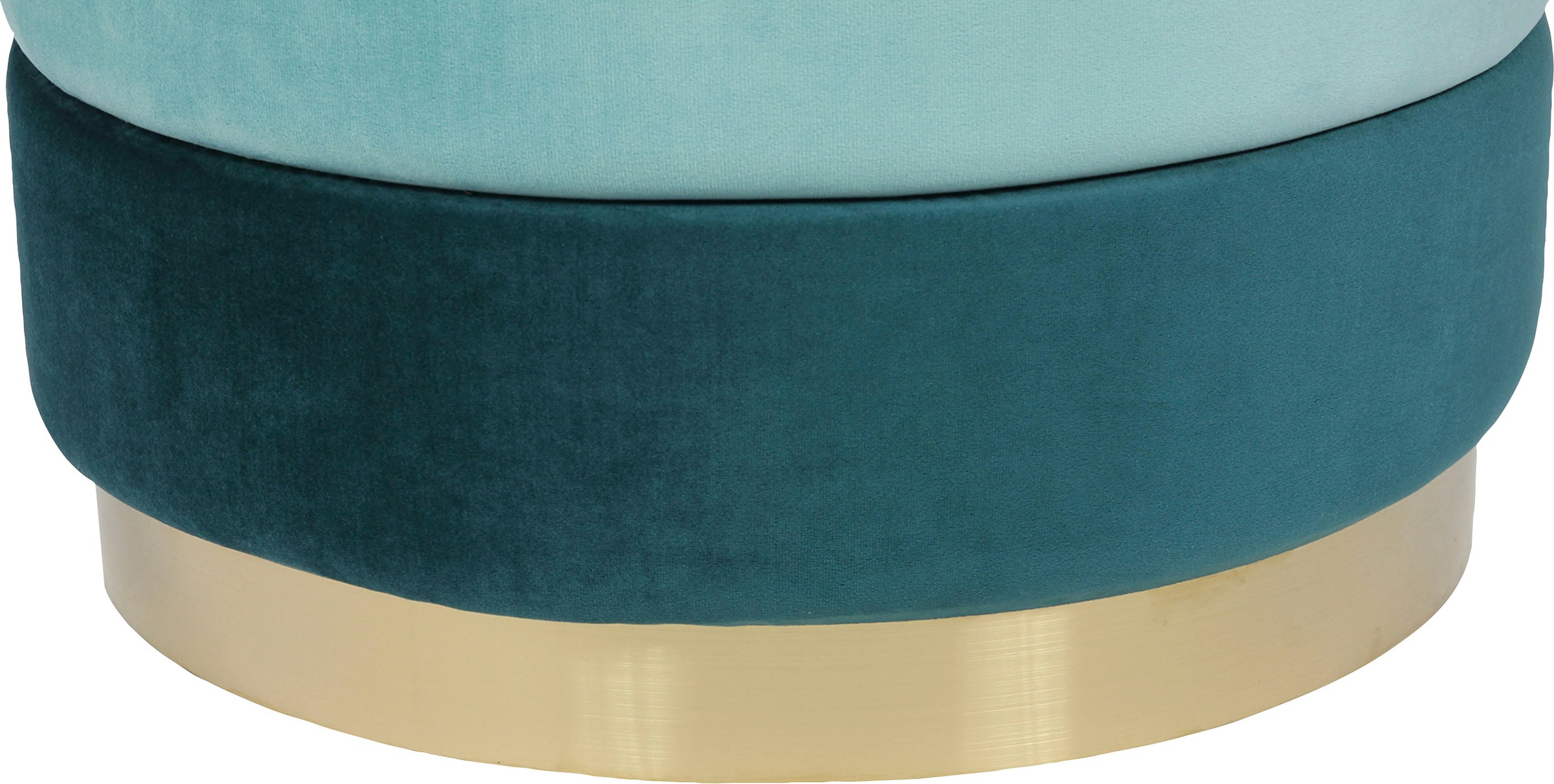Kayoom Sitzhocker »Hocker Elyse, Edler Touch durch goldenen Sockel«, (1 St.), samtweich, hochwertig, Perfekt aufeinander abgestimmte Farben