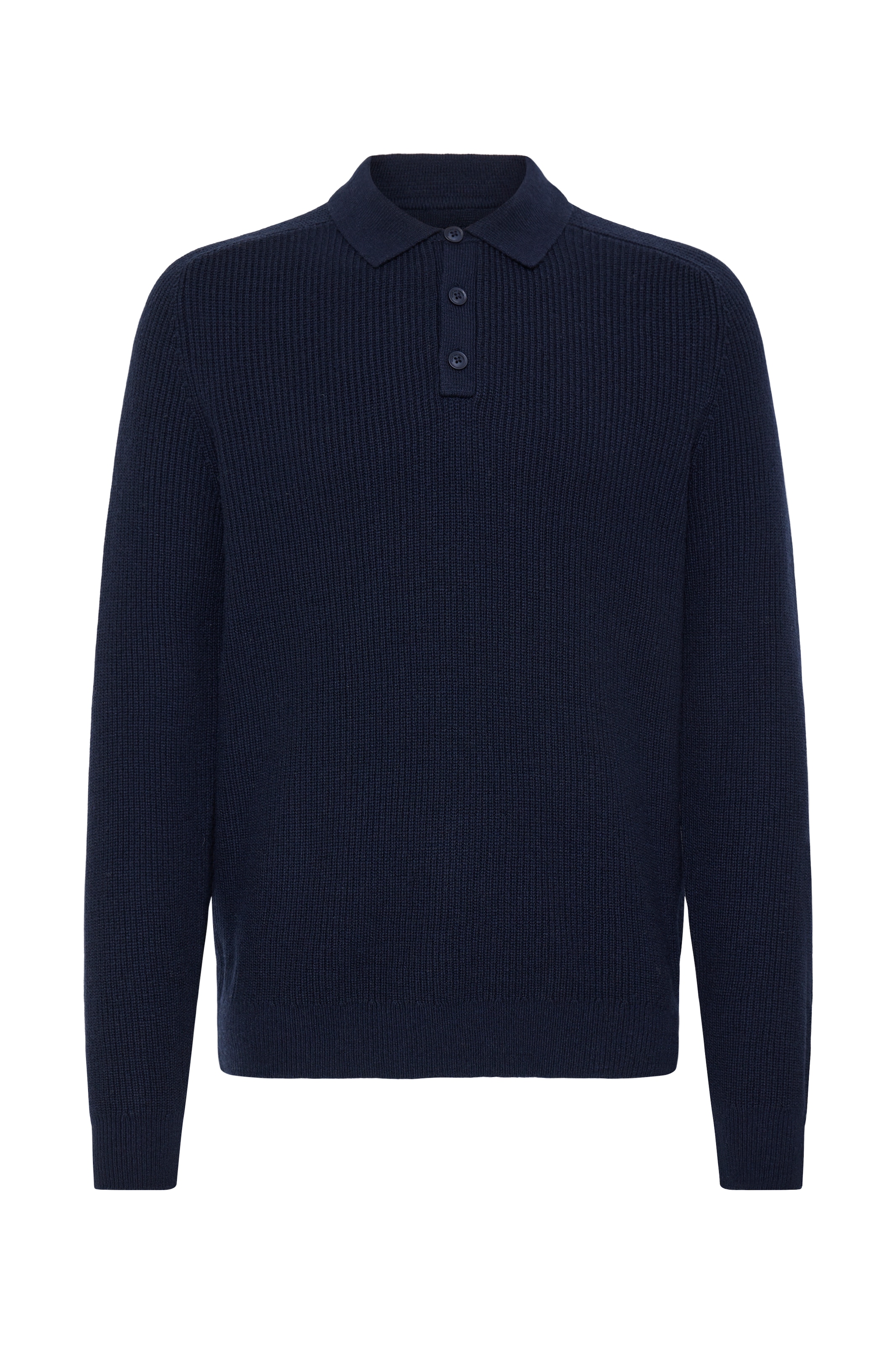 Blend Rundhalspullover »BHBOS KNIT POLO« Materialmix, regular fit